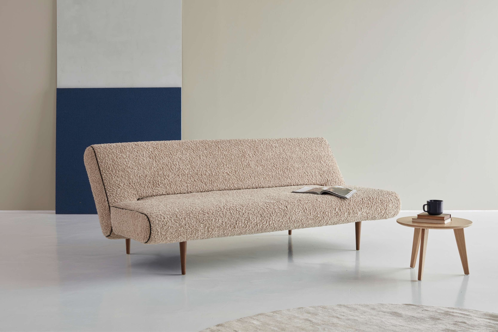 INNOVATION LIVING ™ Schlafsofa »Unfurl Bettsofa, Klappsofa, Gästebett, Couch, Schlaffunktion«, 3-stufig klappbar, Teddy Stoff, Braun, als Dauerschläfer geeignet