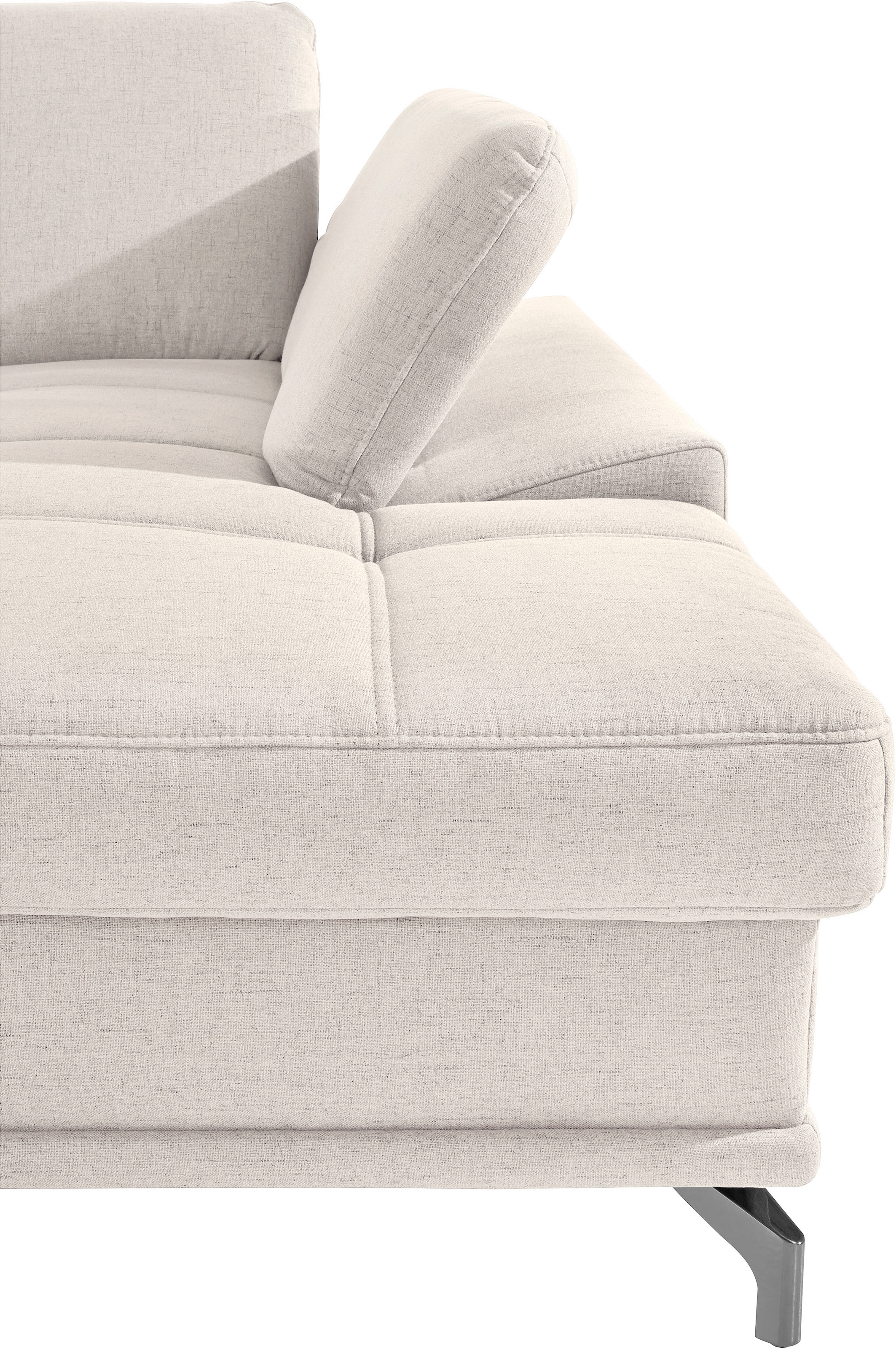 Places of Style Wohnlandschaft »Costello U-Form, mit Sitztiefenverstellung, Armteilverstellung und«, 3 Nierenkissen, optional Bettfunktion und Bettkasten