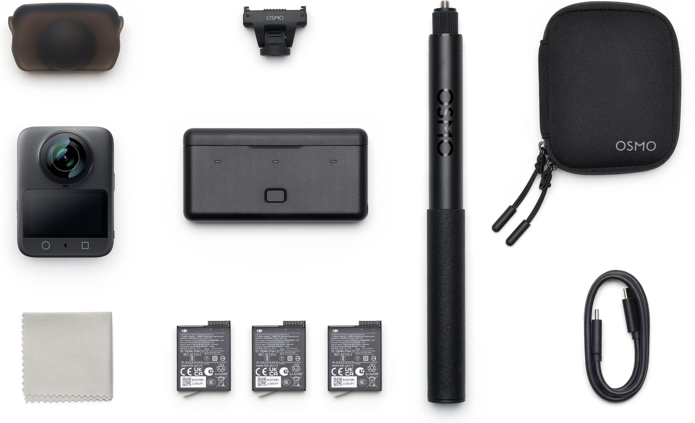 DJI Action Cam »Osmo 360 Adventure Combo«, 8K, Bluetooth-WLAN (Wi-Fi), 360°-Kamera