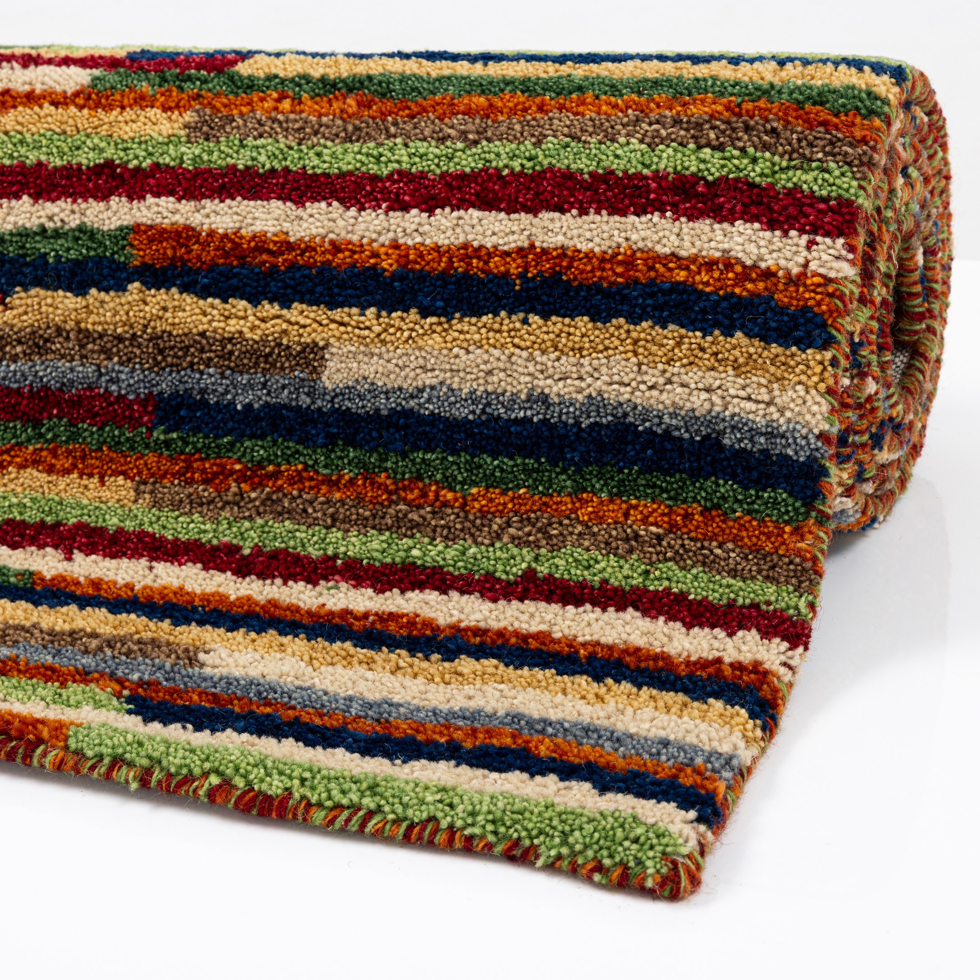 THEKO Wollteppich »Gabbeh Multi, Handgefertigt, Teppich, meliert, reine Wolle,« rechteckig 15 mm Höhe Wohnzimmer, Schlafzimmer, Esszimmer