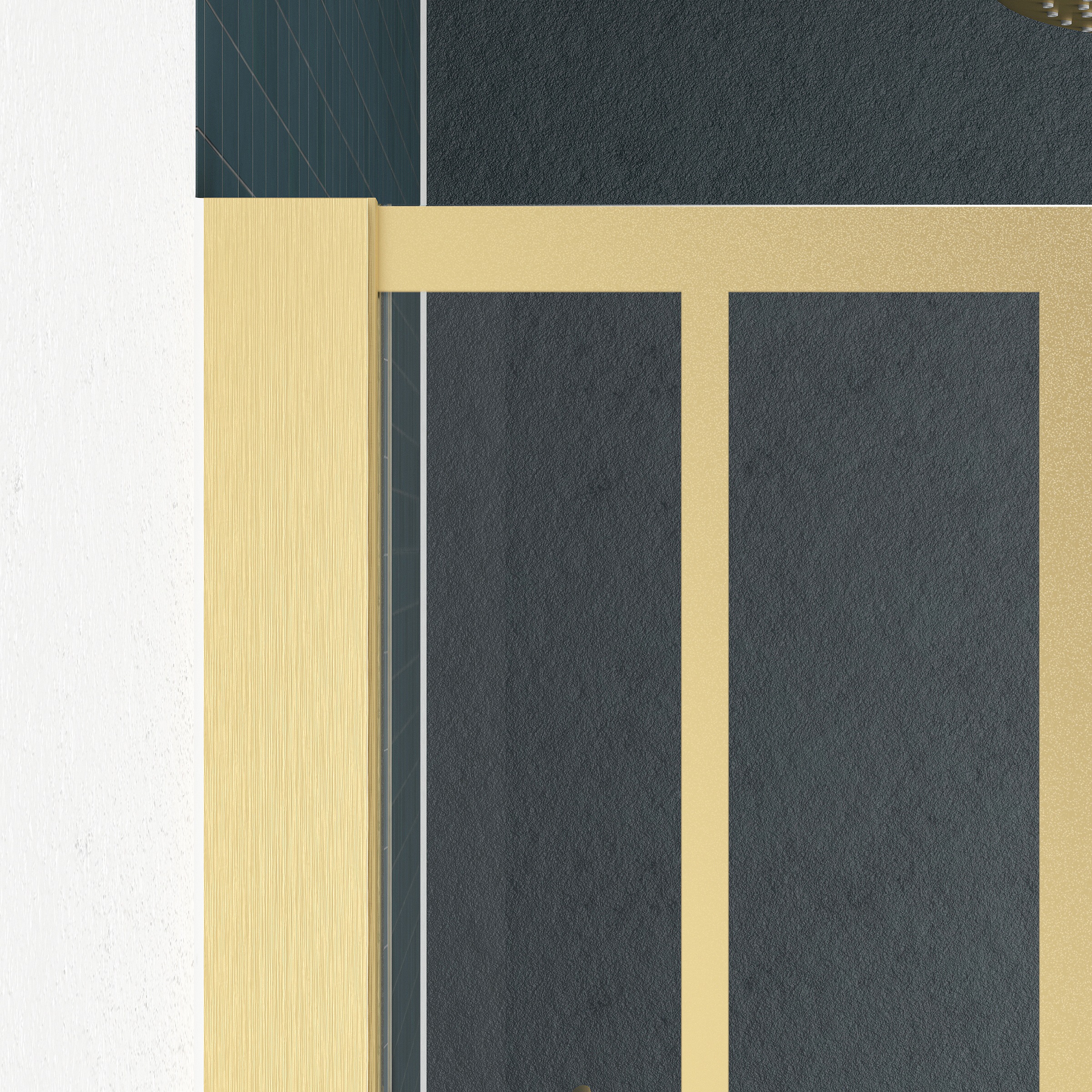 Marwell Walk-in-Dusche »Nouveau«, mit goldenen Siebdruck und hochwertigen Aluminiumwandprofil