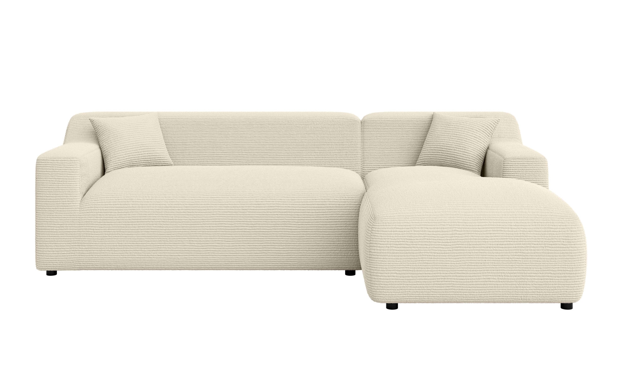 Home affaire Ecksofa »LILLIANA Designsofa, L-Form mit Recamiere rechts/links bestellbar«, L-Form mit Wellenunterfederung, Maße B/T/H: 256/160/76 cm