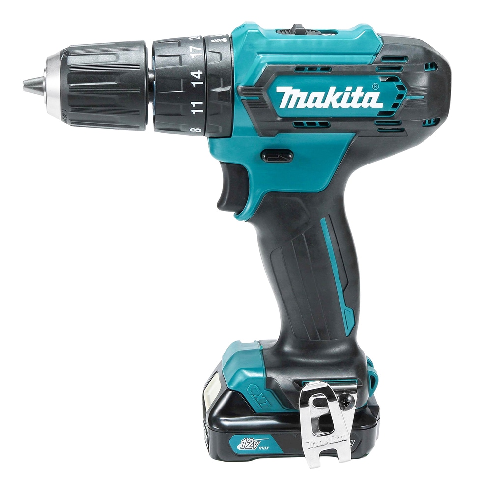 Makita Akku-Schlagbohrschrauber »HP333DSAW«, Sonderfarbe weiß, inkl. Akku 12V/2Ah, Ladegerät und Koffer