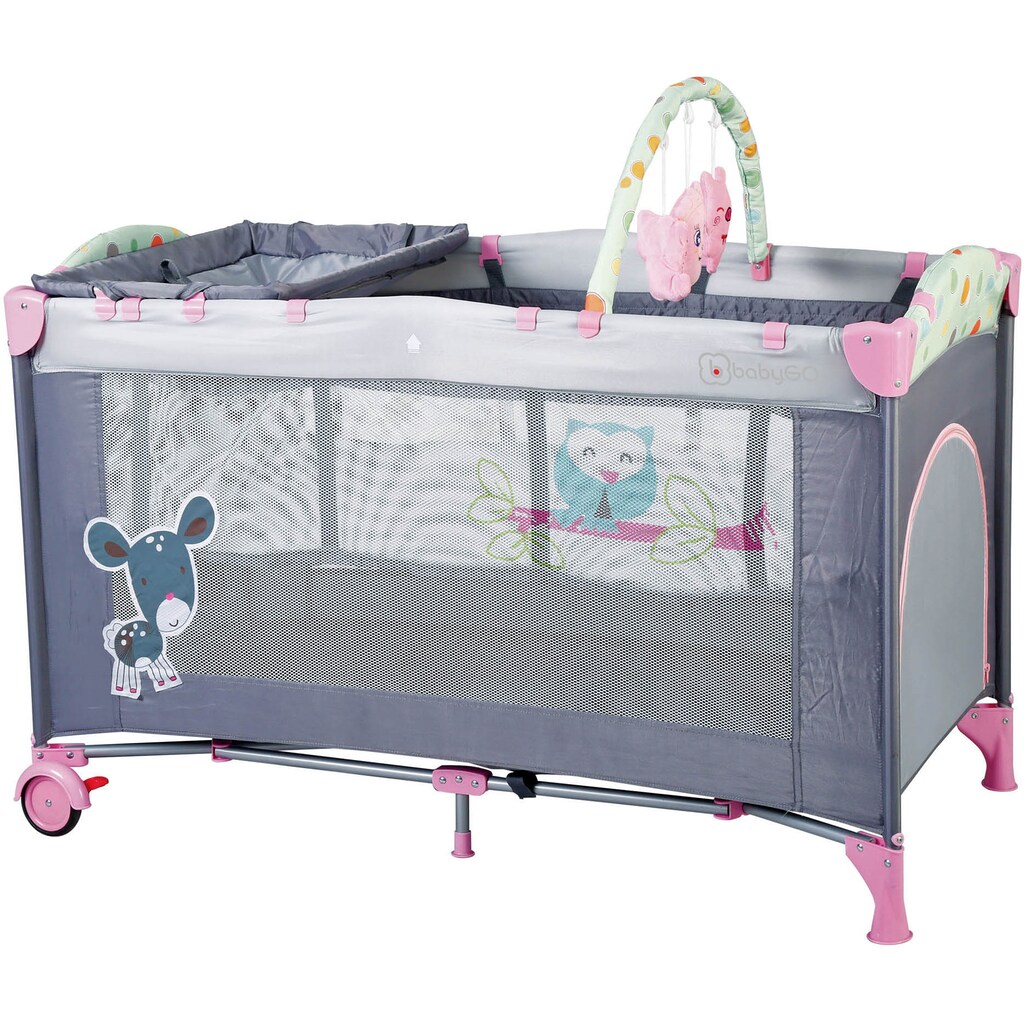 BabyGo Baby-Reisebett »Sleepwell, pink«