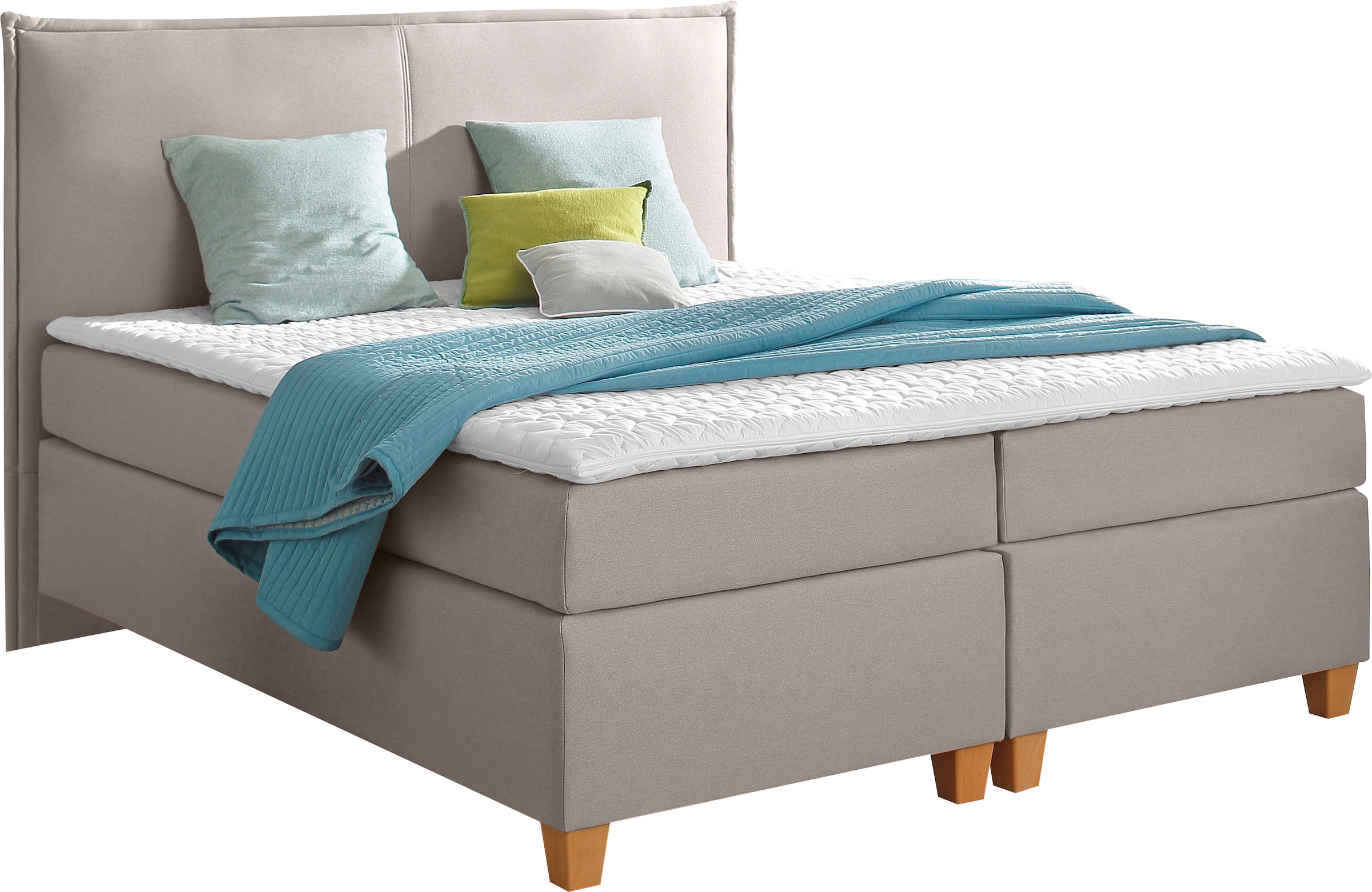 Home affaire Boxspringbett »Houssay« inkl. Topper, 5 Breiten, 2 Härtegraden auch in Überlänge 220 cm