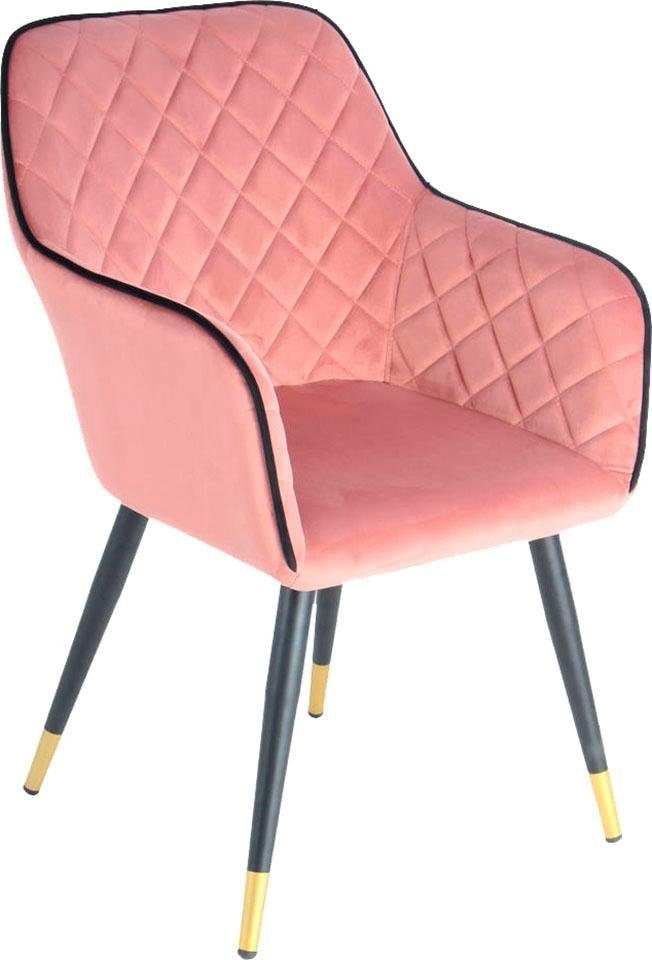 Kayoom Stuhl »Amino 525, stilvoller Design-Stuhl,samtweicher Bezug aus Velvet-Stoff«, 1 St., samtweicher Bezug, elegant, glamourös, elegante Optik