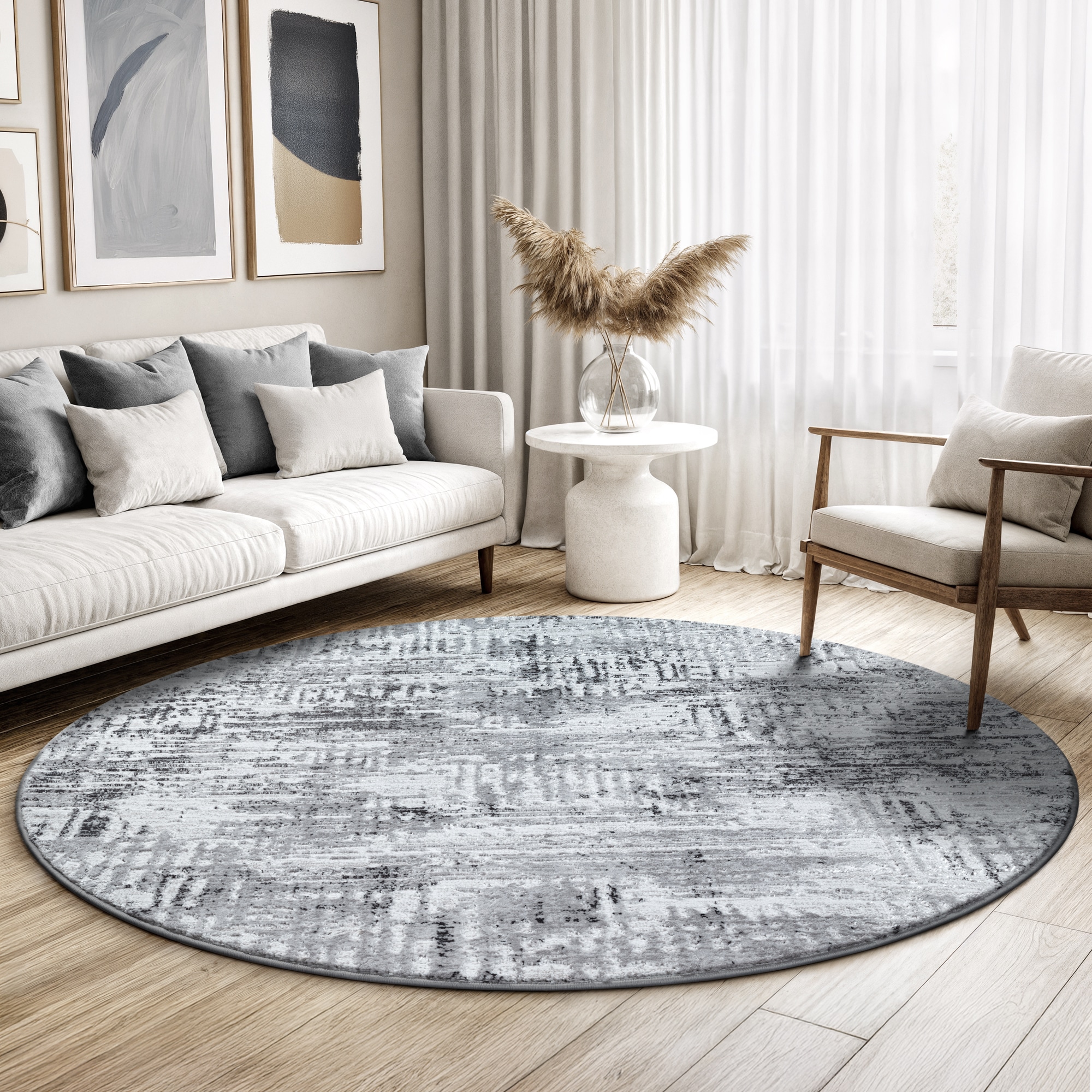 Sanat Teppich »Harmony 3215 , auch als Läufer« rund 12 mm Höhe Wohnzimmer, Kurzflor, modern, abtrakt, Schlafzimmer
