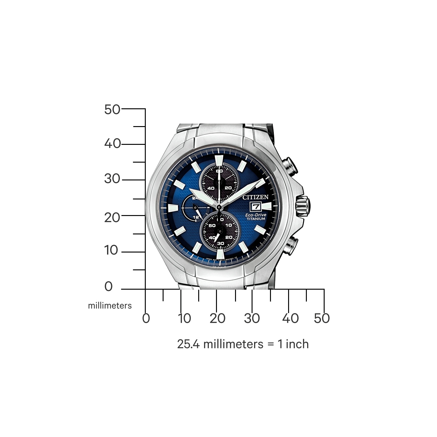 Citizen Chronograph Armbanduhr, Herrenuhr, Solar, Stoppfunktion, Titan, Saphirglas