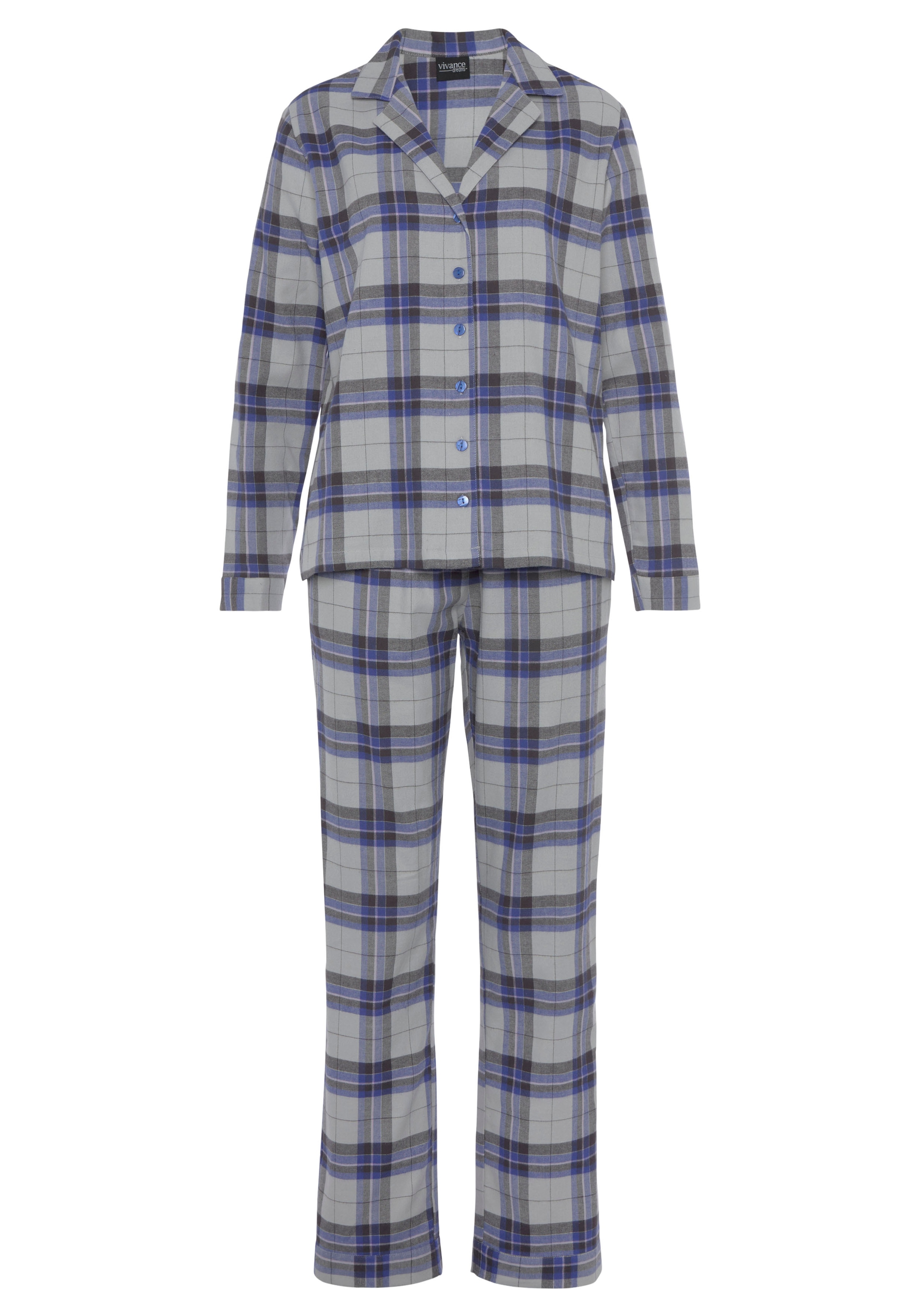Vivance Dreams | kaufen kuschelig Pyjama, aus weichem UNIVERSAL (2 Flanell tlg.)