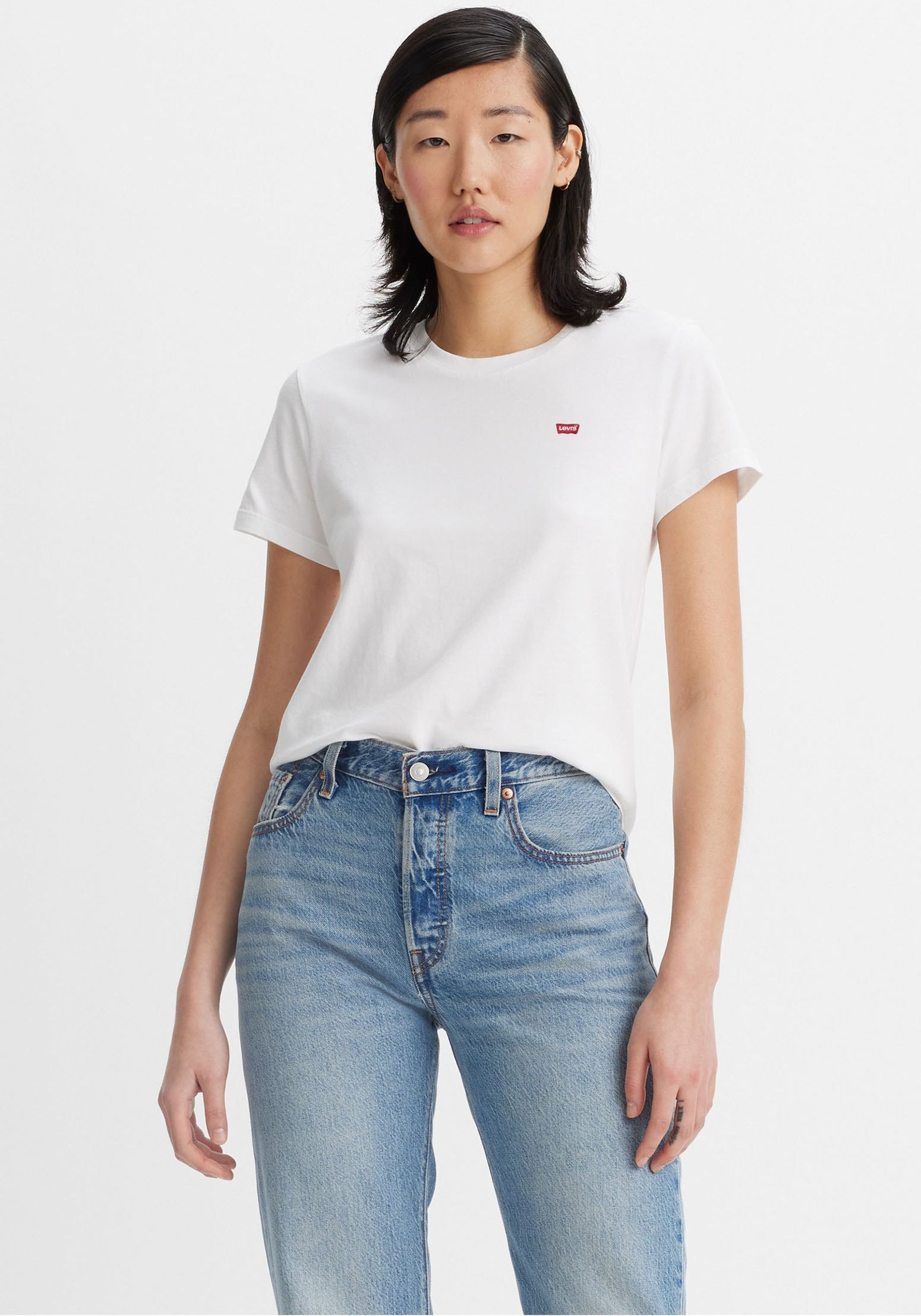Levi's® T-Shirt »Mini-Logo«, (2 tlg., 2er-Pack), mit kleiner Markenlogo-Stickerei auf der Brust