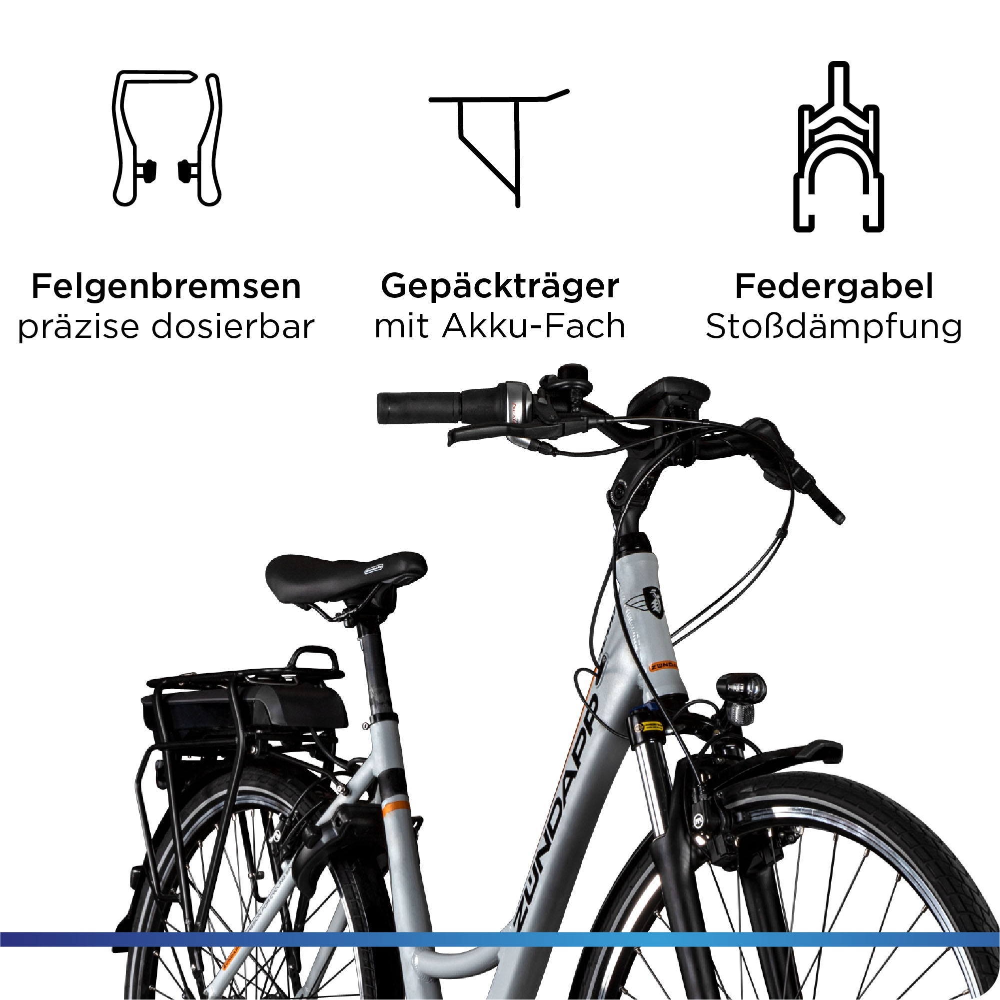 Zündapp E-Bike »X200«, 7 Gang, Shimano, Nexus, Mittelmotor 250 W, Pedelec, Elektrofahrrad für Damen u. Herren