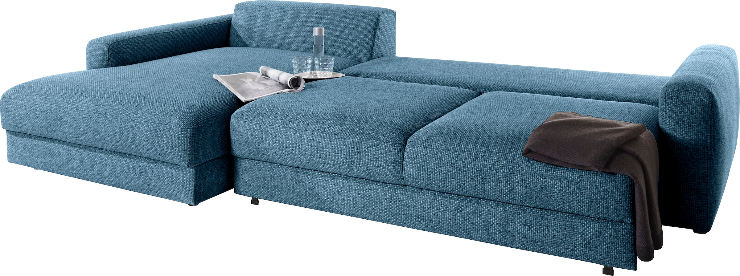 Places of Style Ecksofa »Bloomfield, bequem und elegant, L-Form«, wahlweise mit Bettfunktion und Bettkasten