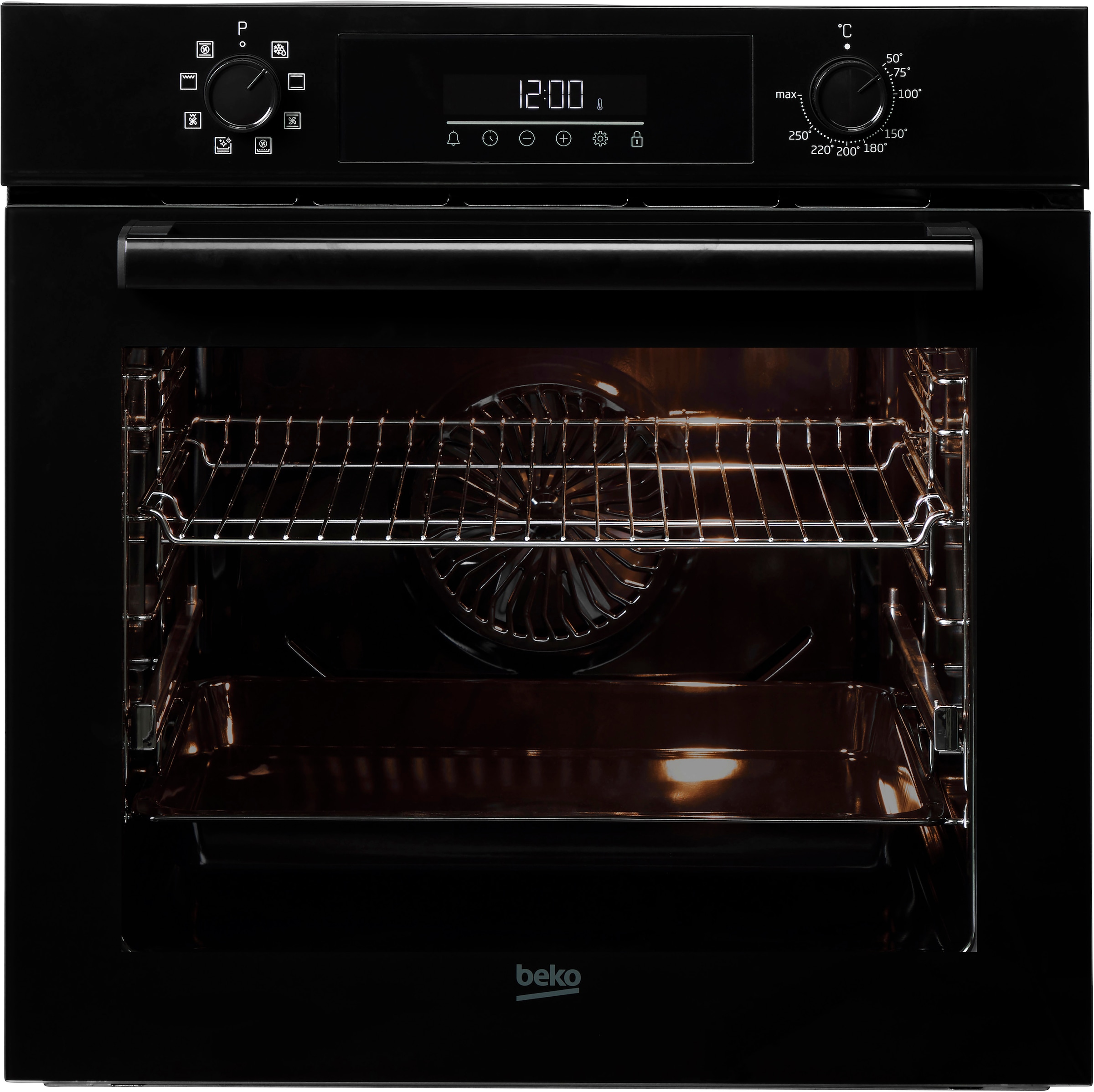 BEKO Elektro-Herd-Set »BBSM11340B«, mit 1-fach-Teleskopauszug, AeroPerfect