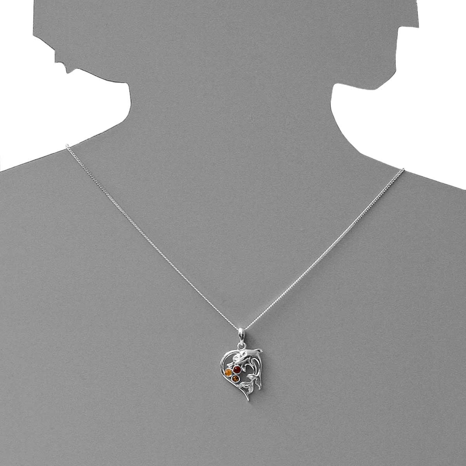 OSTSEE-SCHMUCK Kette mit Anhänger »Ostsee-Schmuck Kette mit Anhänger Delphinpaar«