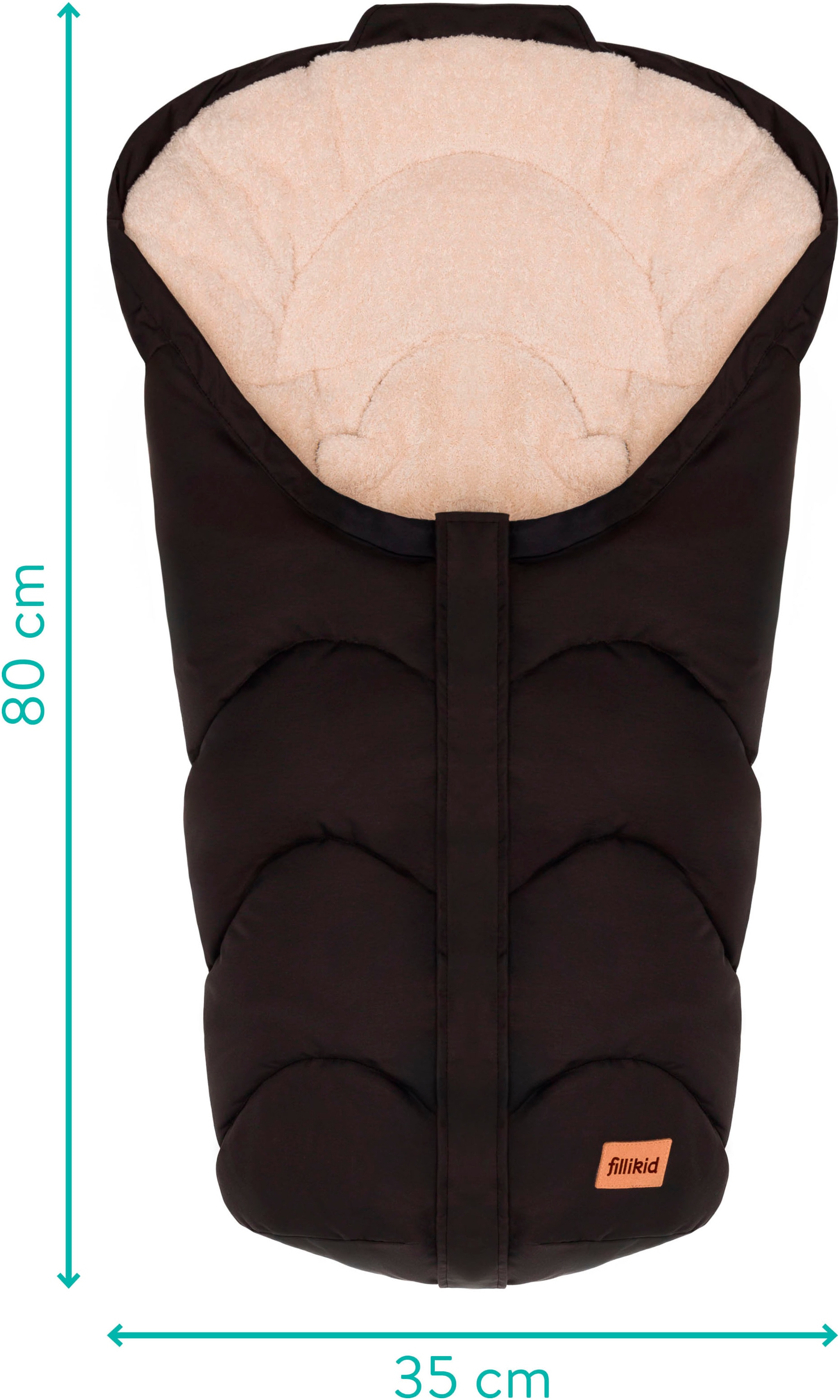Fillikid Fußsack »Torre, Winterfußsack Gr. 0« für Autositze Gr. 0 und Kinderwagen
