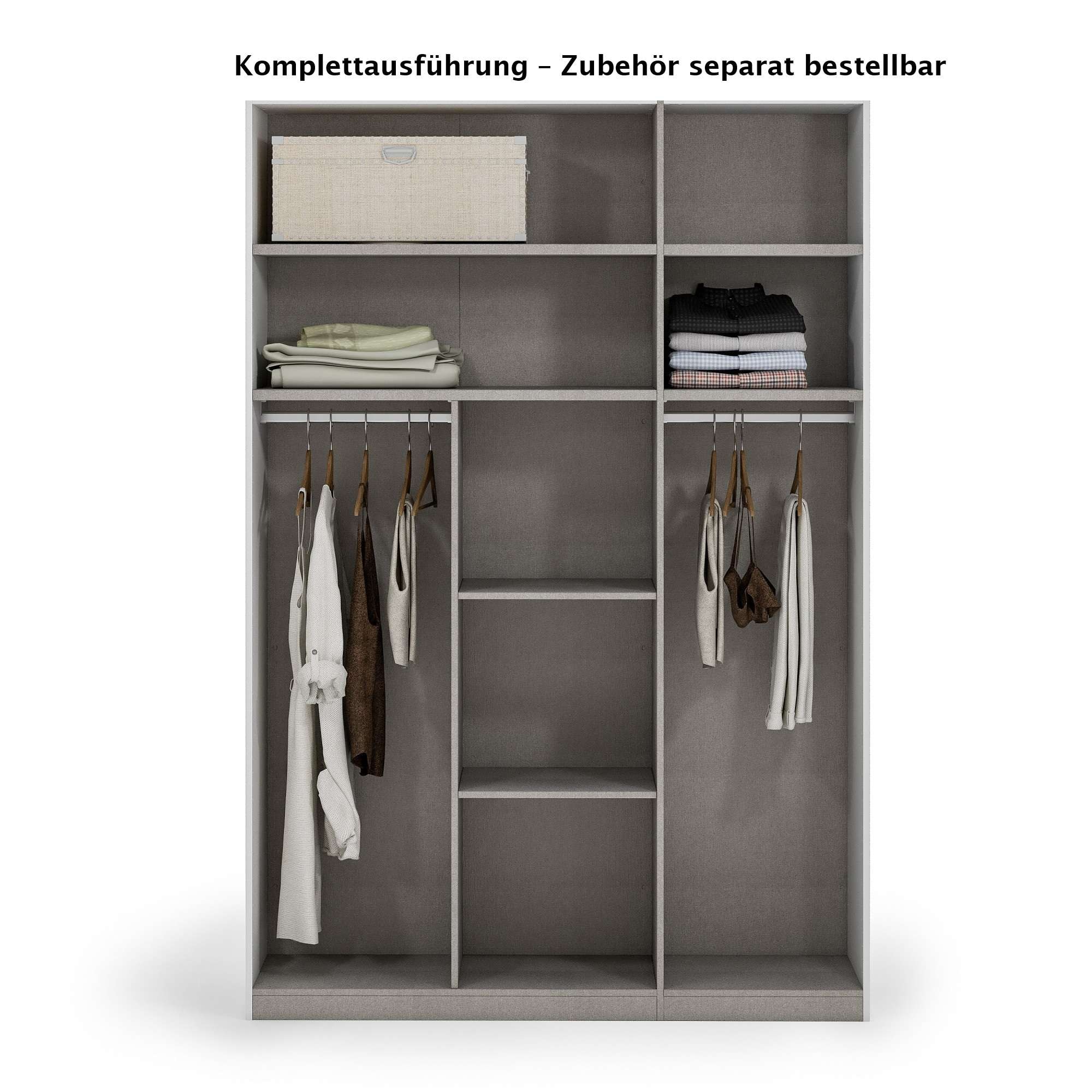 Home affaire Kleiderschrank »AMETISTA, Drehtürenschrank, designgeformten Fronten« Made in Italy, hochglanz lackiert, Basisausführung, Zubehör extra