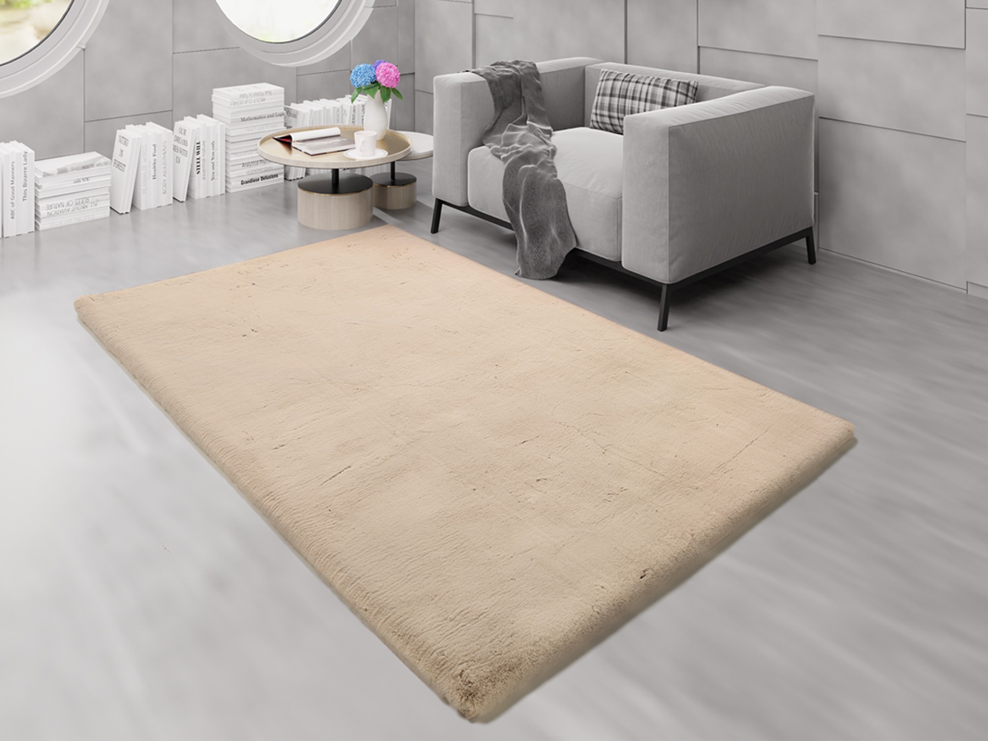 OCI DIE TEPPICHMARKE Teppich »ALISSA«, rechteckig, 38 mm Höhe, Kuschelig weicher Flor, Kaninchen Fell Haptik, getuftet
