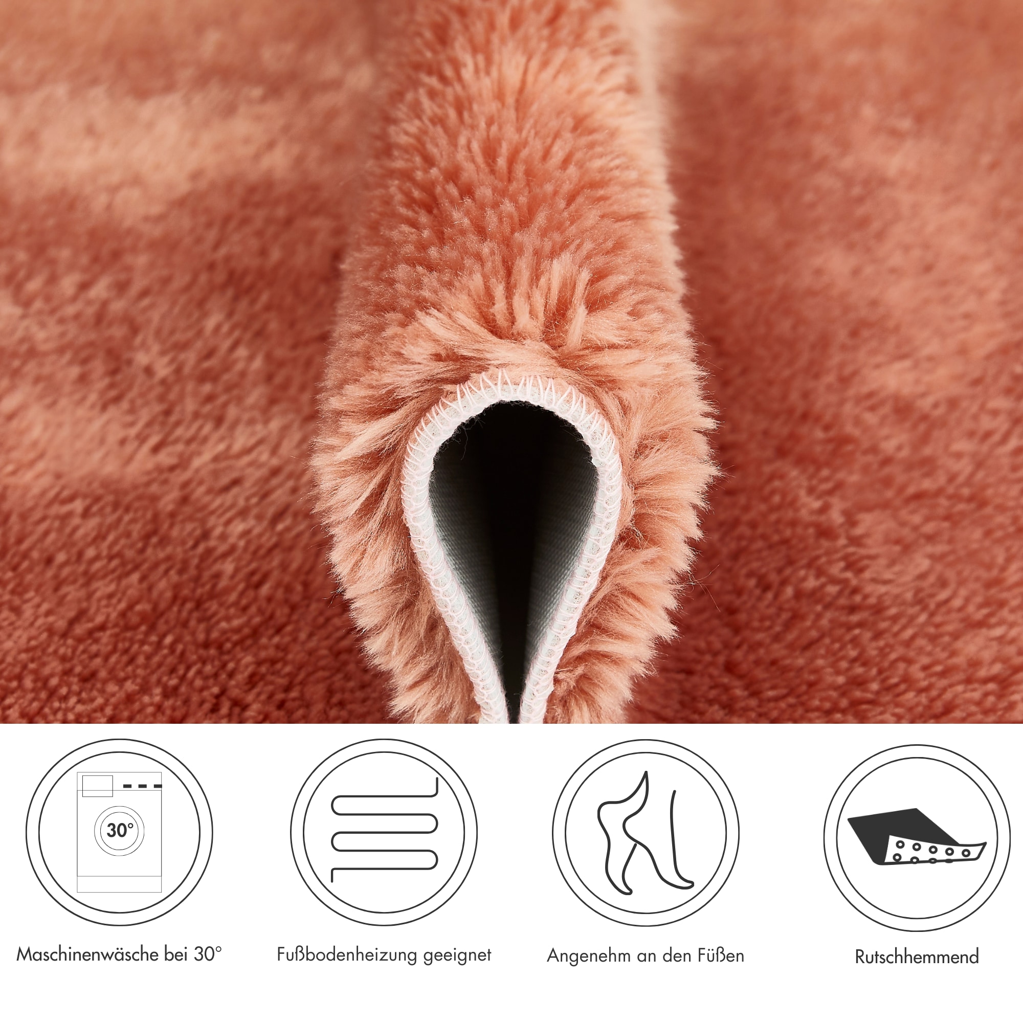 Andiamo Badematte »Florida« Höhe 23 mm rutschhemmend beschichtet fußbodenheizungsgeeignet | schnell trocknend Uni Farben, besonders weich, auch als 2er Set erhältlich