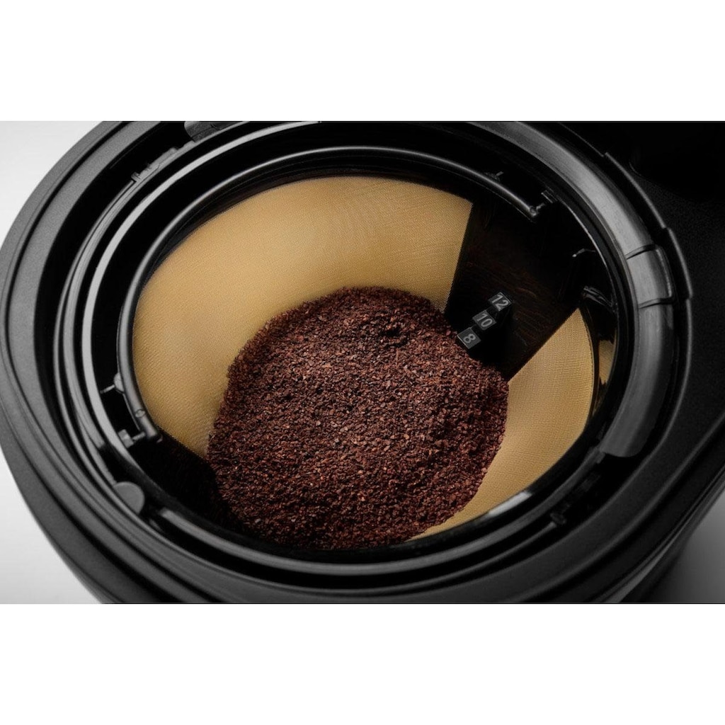 KitchenAid Filterkaffeemaschine »5KCM1208EOB ONYX BLACK«, 1,7 l Kaffeekanne, goldfarbener Permanentfilter