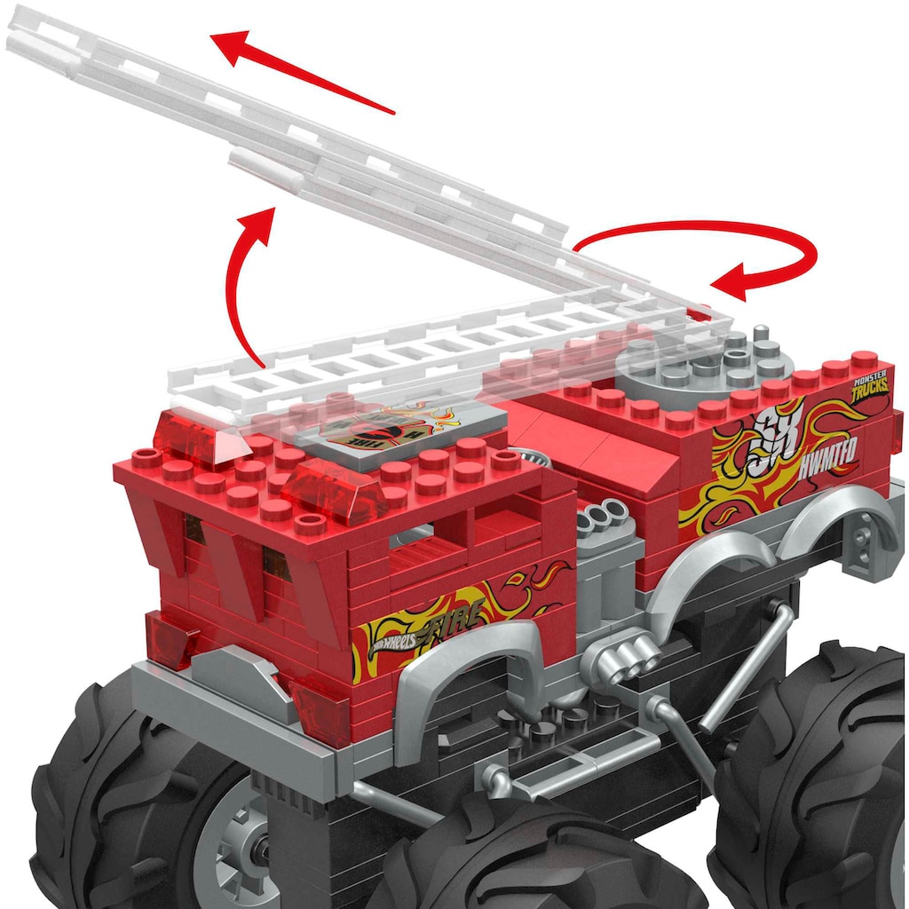 MEGA Spielzeug-Auto »Hot Wheels Feuerwehr-Auto Monster Truck«, (284 tlg.)