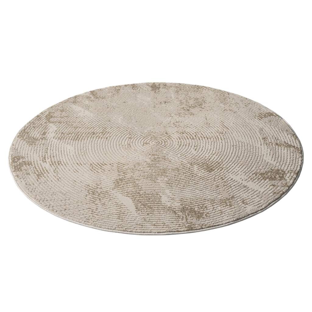 Carpet City Teppich »ANTIK481«, rund, 10 mm Höhe, Kurzflor, 3D-Optik, Klassisch-Modern für Wohnzimmer, Schlafzimmer