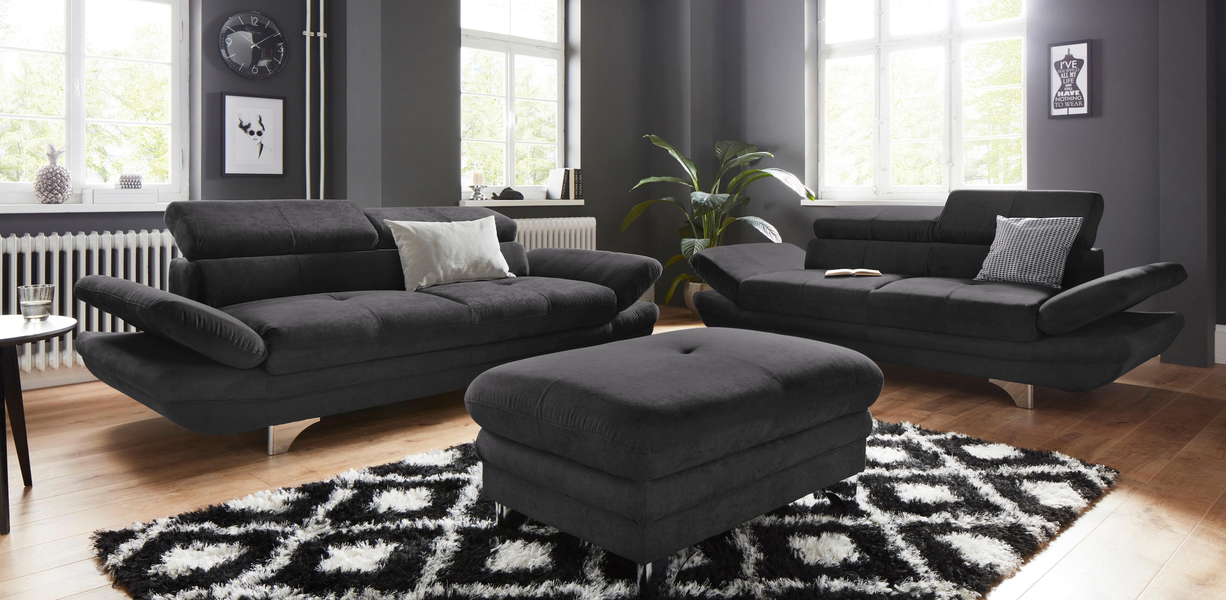 COTTA 2-Sitzer »Enterprise«, Big-Sofa, mit Armteilverstellung & Kopfteilverstellung