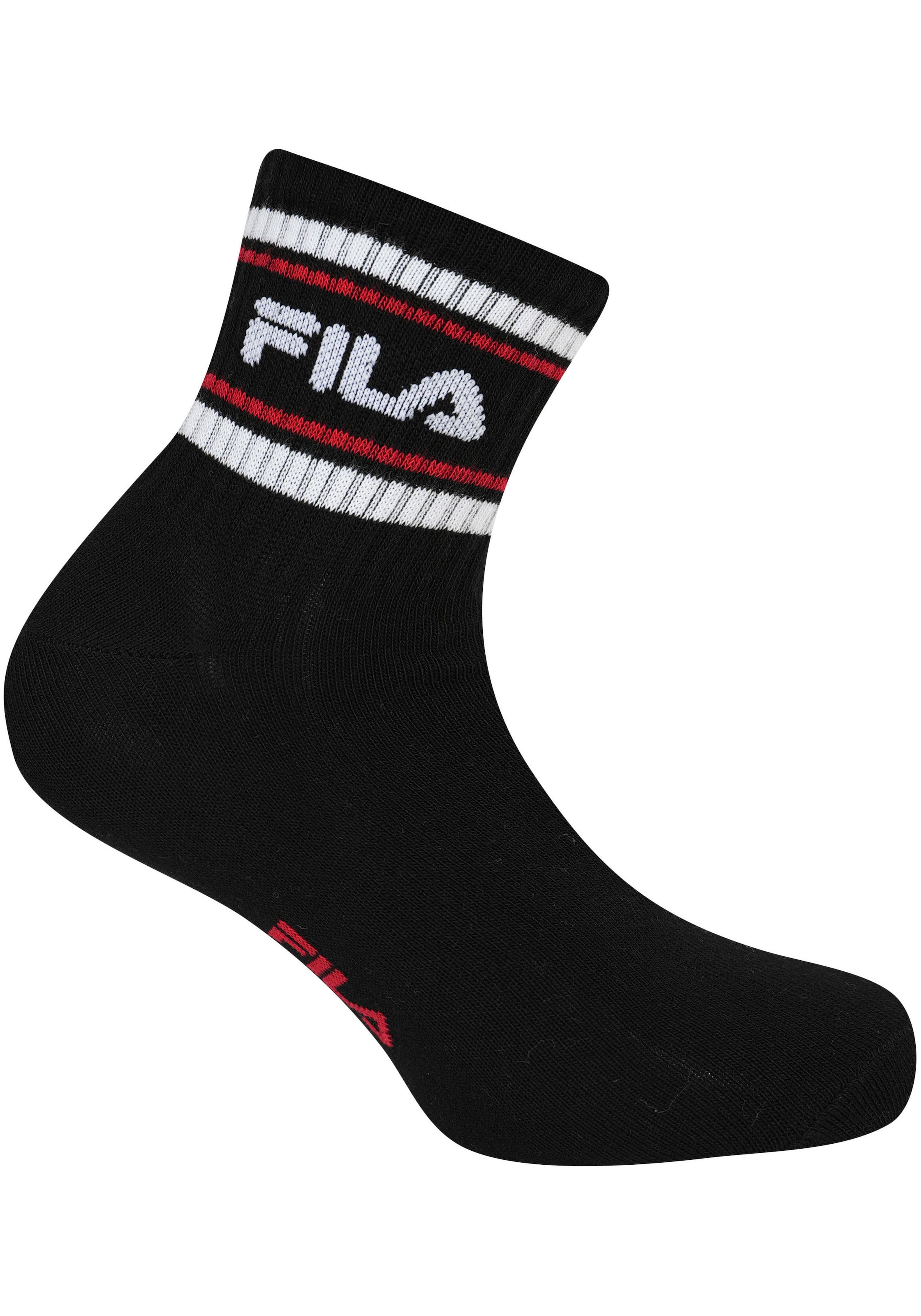 Fila Freizeitsocken »MAN LIFESTYLE QUARTER SOCKS«, (6 Paar), mit auffälligem Logoschriftzug
