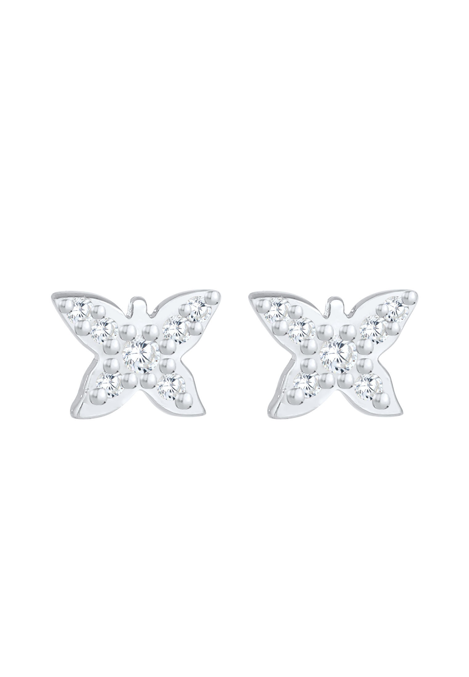 Elli Paar Ohrstecker »Ohrringe Kinder Schmetterling Zirkonia 925 Silber«