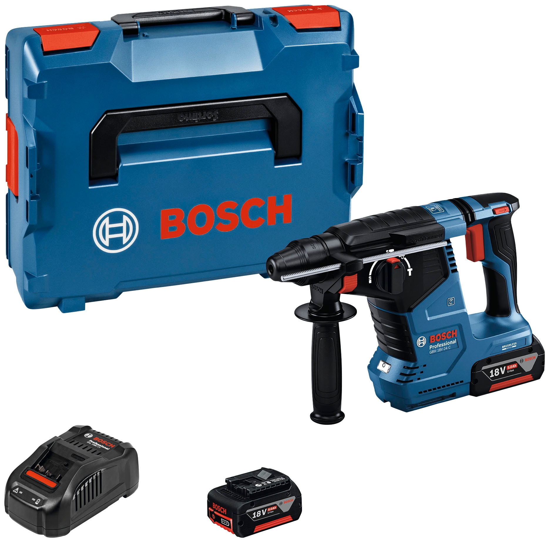 Bosch Professional Akku-Bohrhammer »GBH 18V-24 C«, (Set), inkl. 2 Akkus und  Ladegerät online kaufen | mit 3 Jahren XXL Garantie