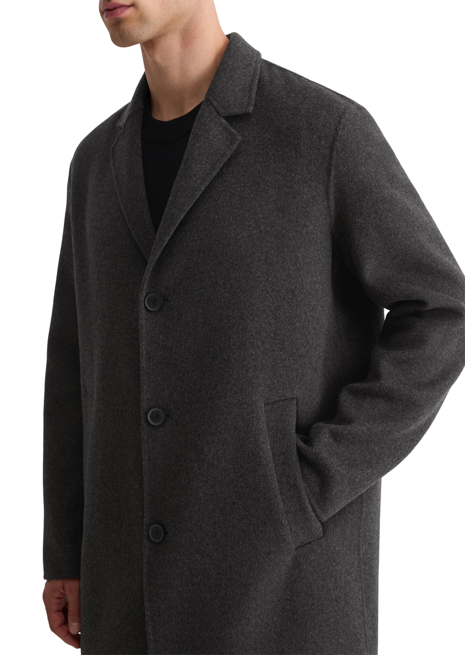 Marc O'Polo Wollmantel, regular fit, aus recyceltem Double-Face-Wool-Mix