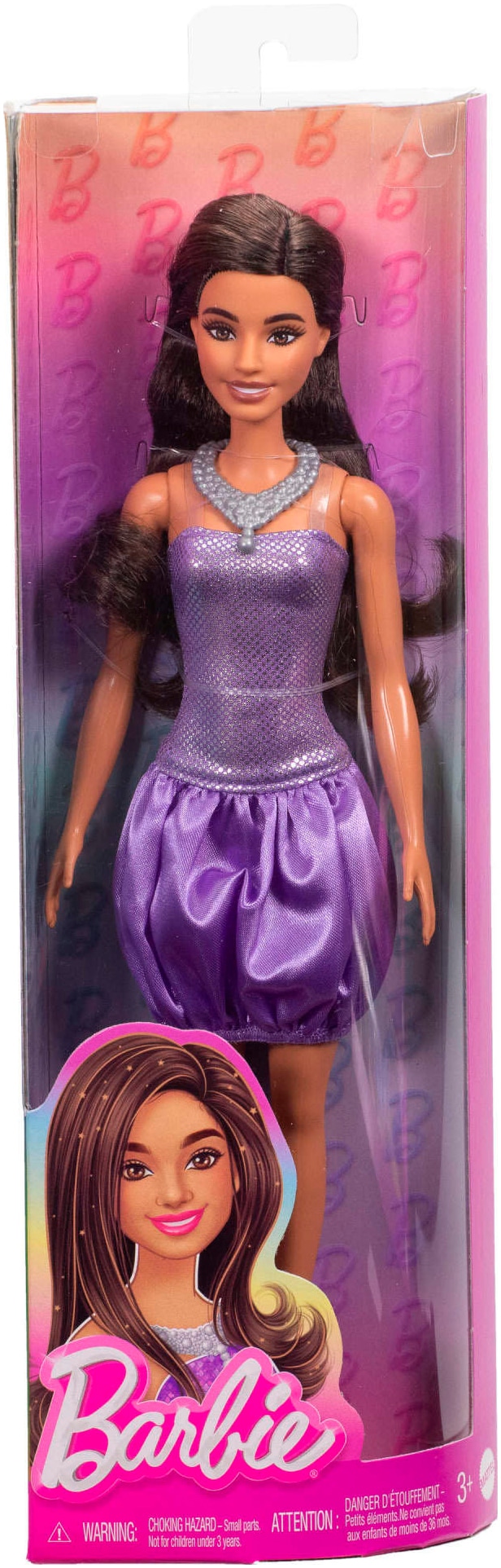 Barbie Anziehpuppe »Barbie Fashionista Puppe - Purple Bubble Hem«