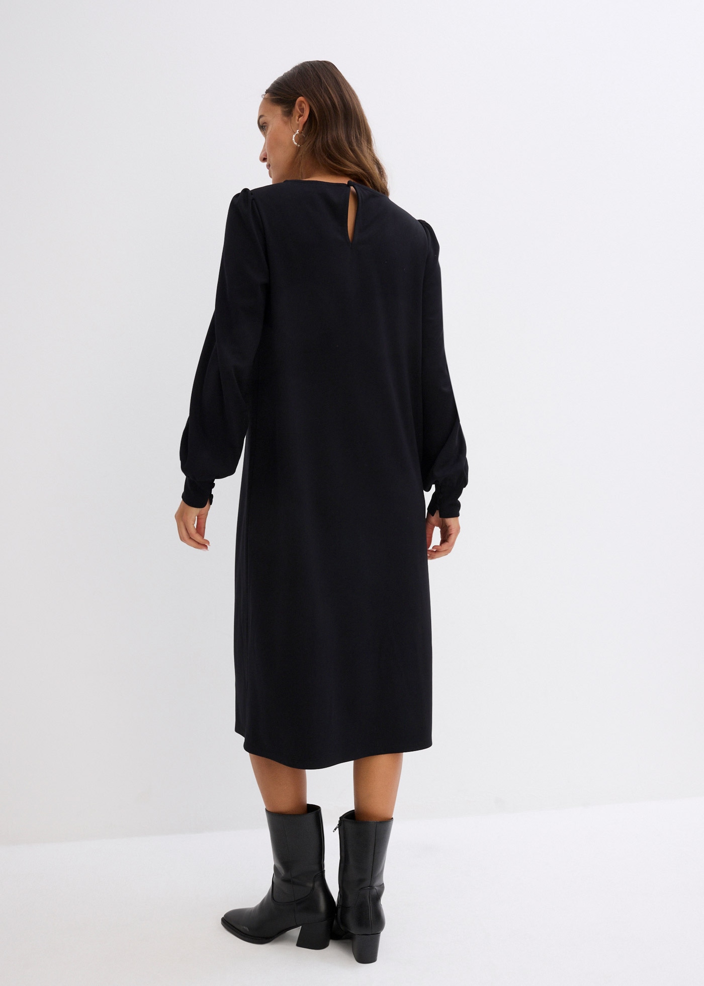 bonprix Jerseykleid »Jerseykleid aus Punto di Roma« für besondere Anlässe, in A-Linien-Passform