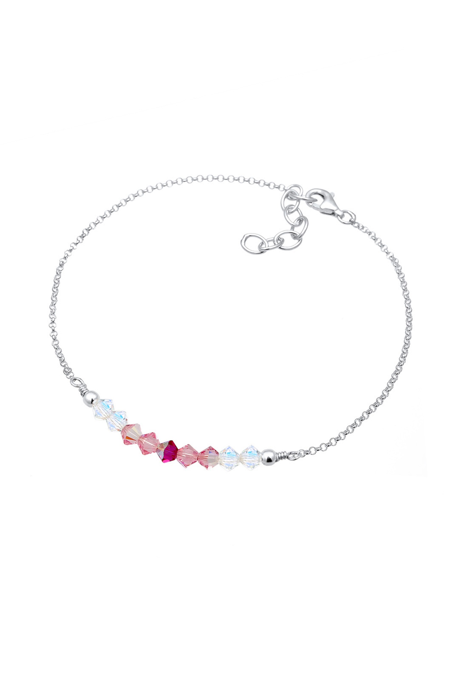 Elli Fußkette »Fußschmuck Kugel Strand Meer Kristalle 925 Silber«