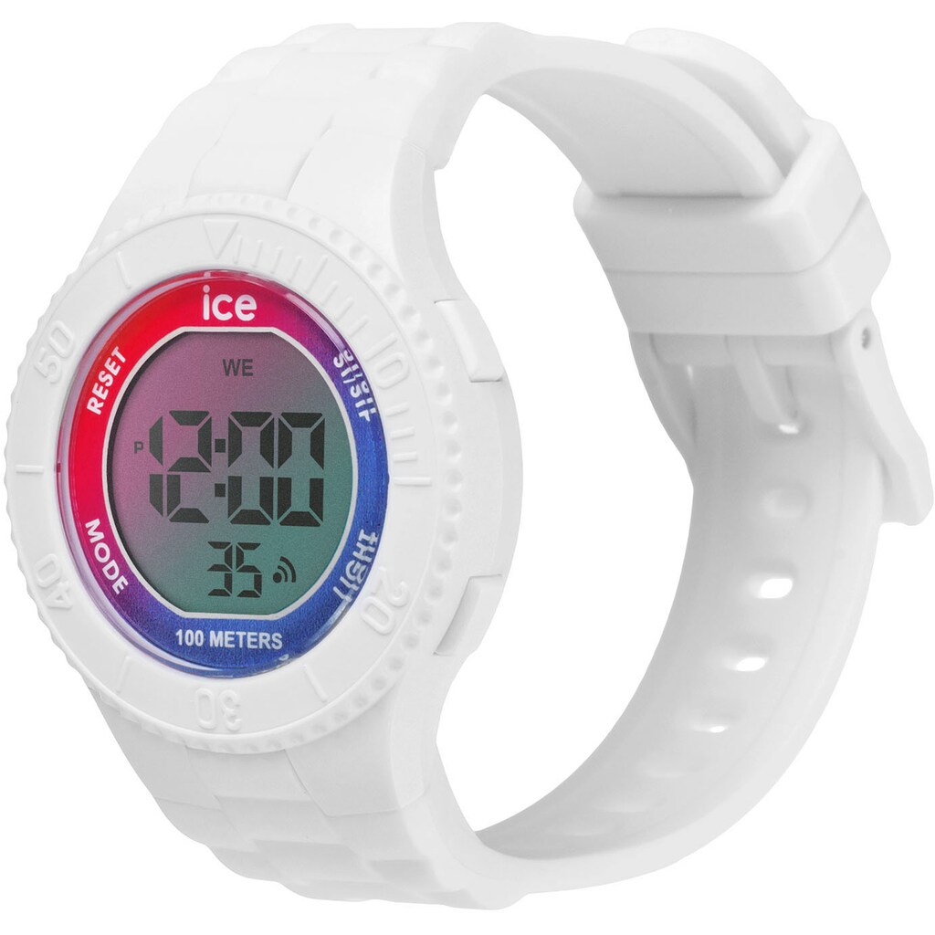 ice-watch Quarzuhr »ICE digit - Sunset rainbow - White - Small, 021397«