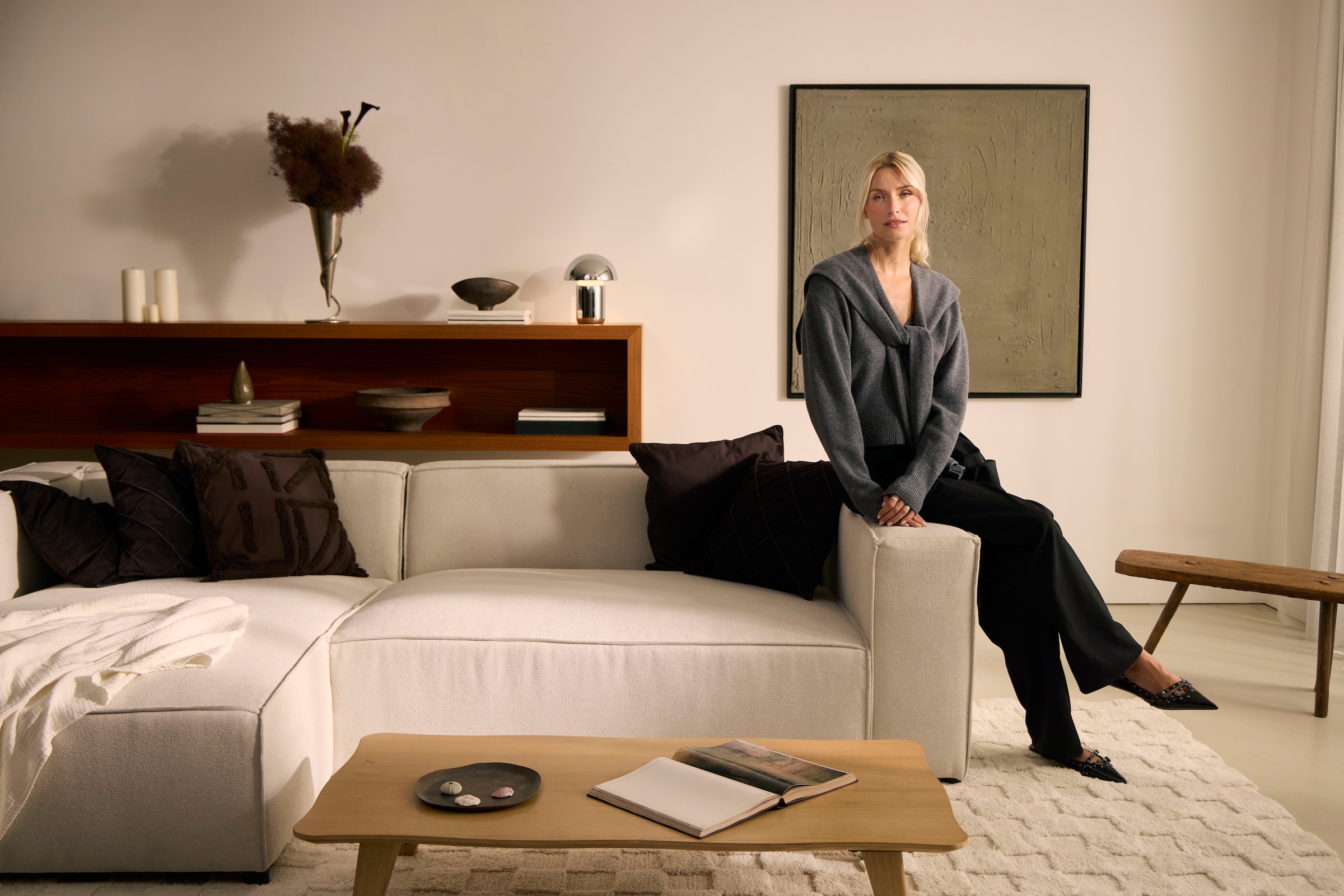 LeGer Home by Lena Gercke Dekokissen »LADINA, 1 Stk, Samt, Stehsaum - Kissenhülle ohne Füllung« Samt, mit Stehsaum, Kissenhülle ohne Füllung, 1 Stück 50 x 50 cm