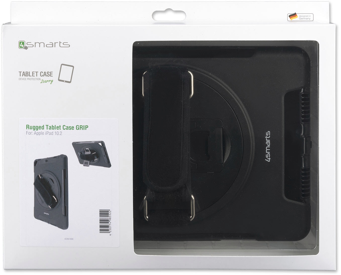 4smarts Tablet-Hülle »Rugged Case GRIP für Apple iPad 10.2 (7./ 8./ 9. Gen.)«, AIRPODS 2021, Backcover, Schutzhülle, Schutz, Sturzschutz, stoßfest