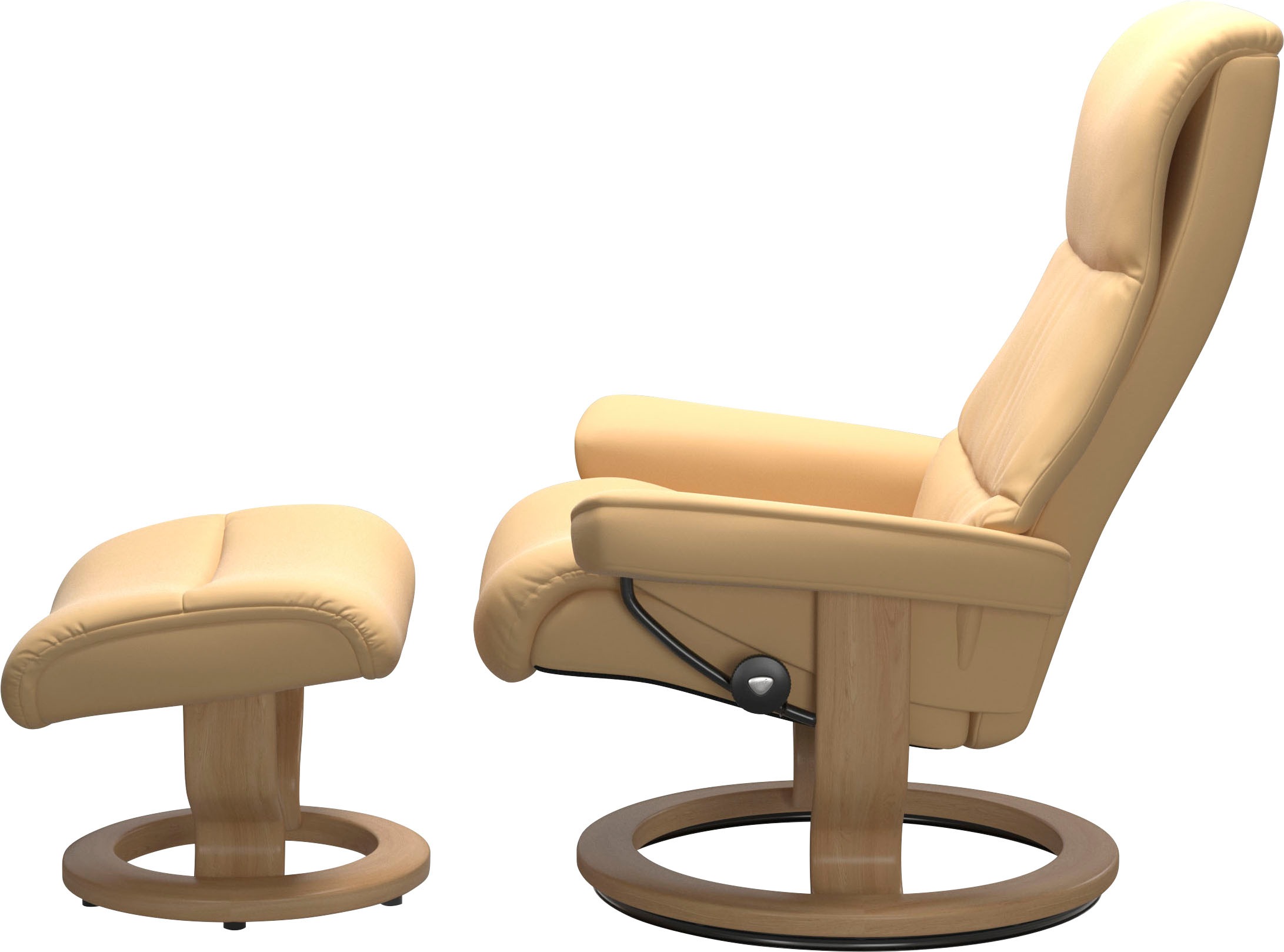 Stressless® Relaxsessel »View«, (Set, Relaxsessel mit Hocker), mit Classic Base, Größe S,Gestell Eiche