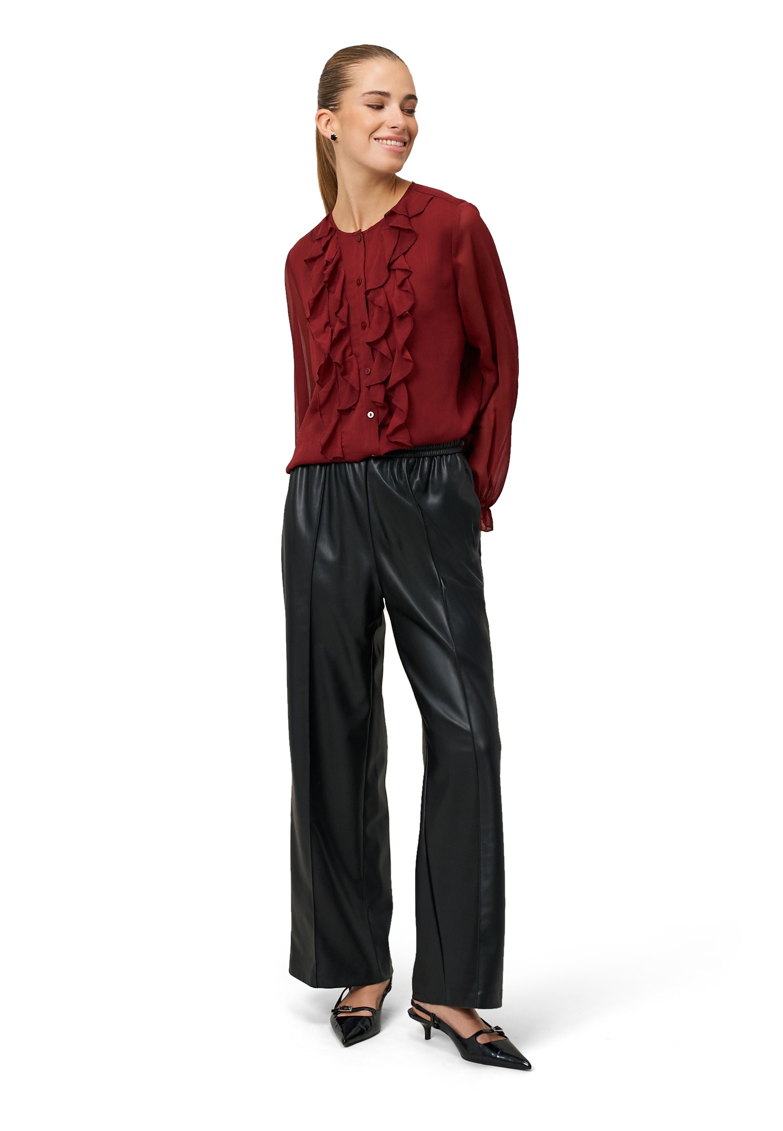 Zero Chiffonbluse »Chiffonbluse mit Volants«