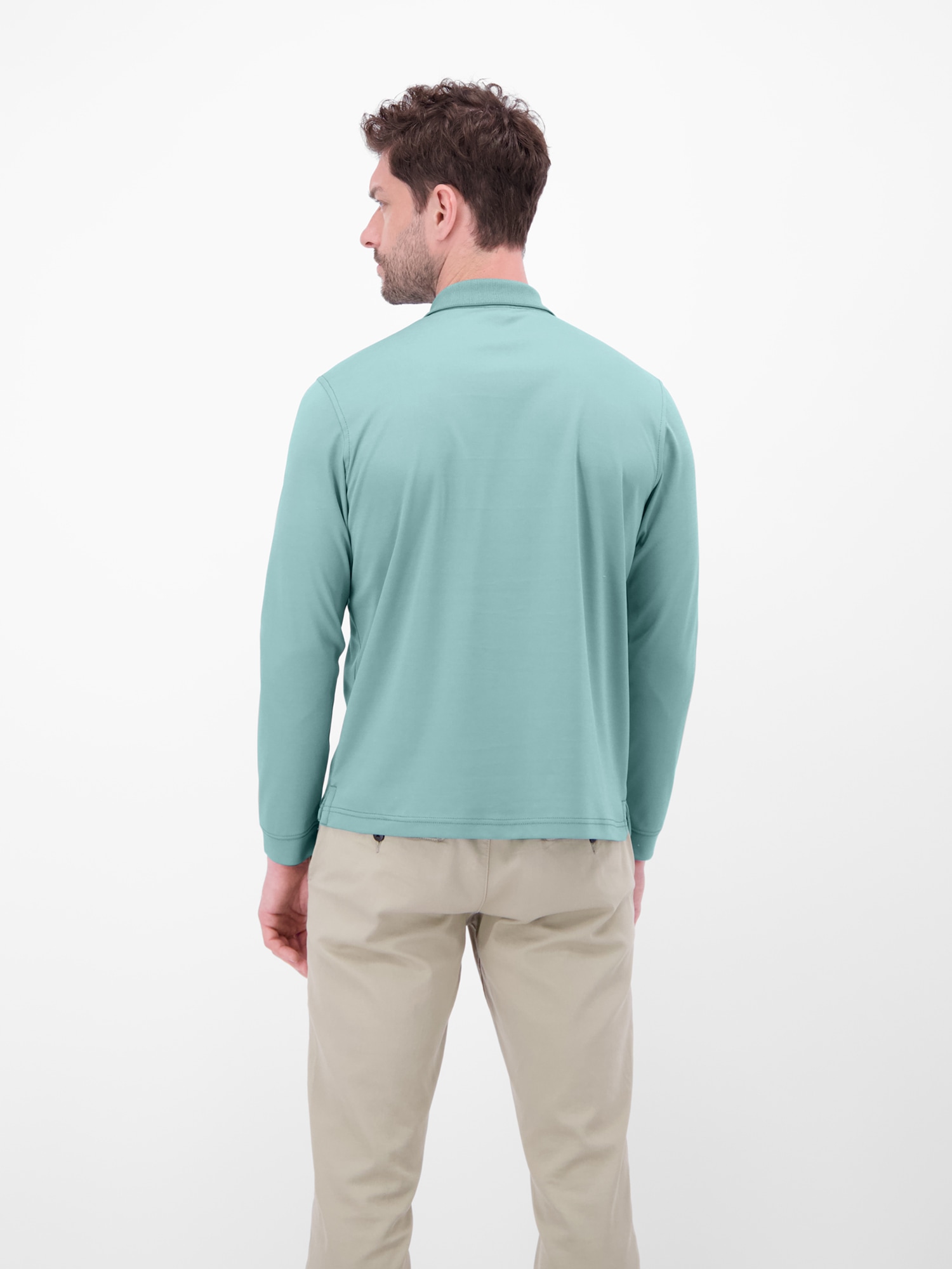 LERROS Sweatshirt »LERROS Langarm Polo mit Brusttasche aus Baumwollmix«
