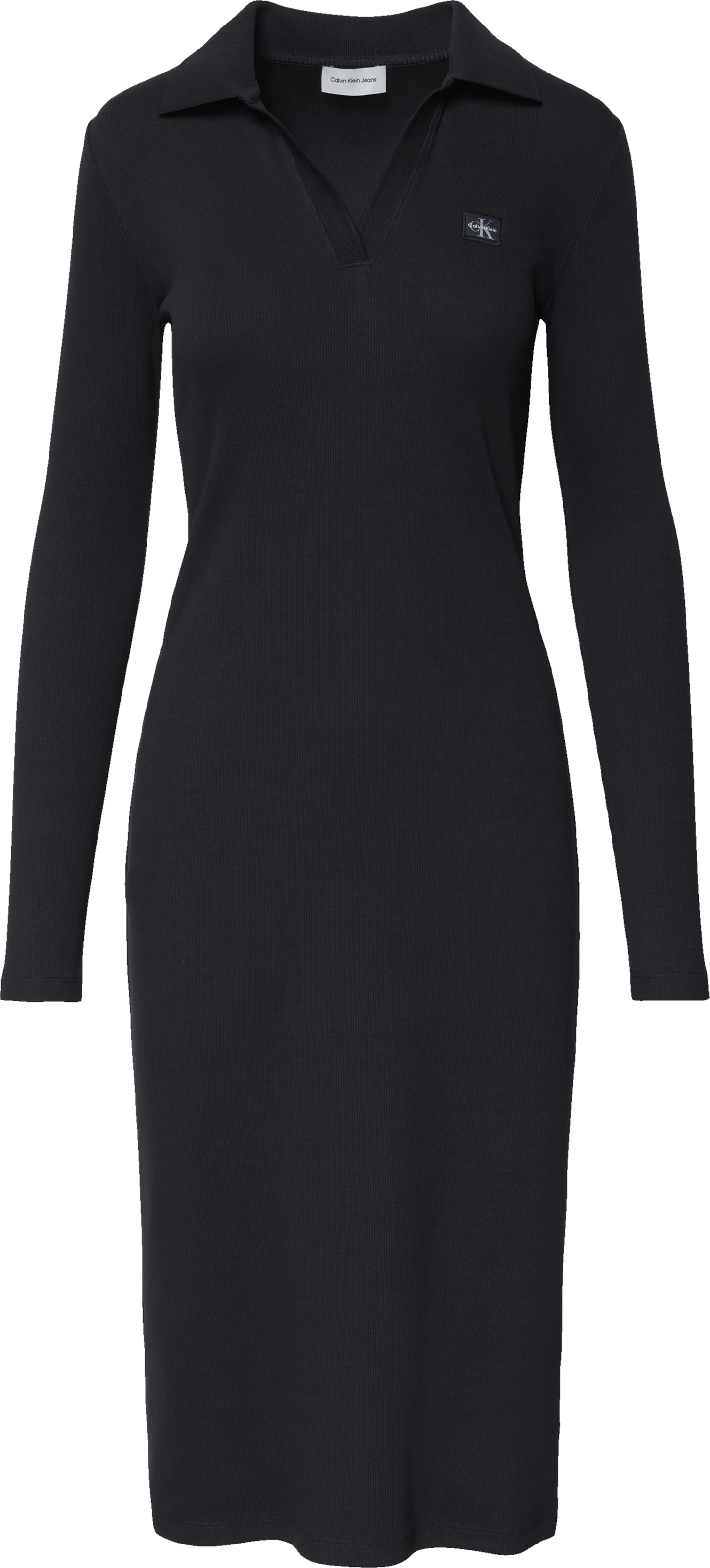 Calvin Klein Jeans Midikleid Ohne Tasche Regular fit mit V-Ausschnitt