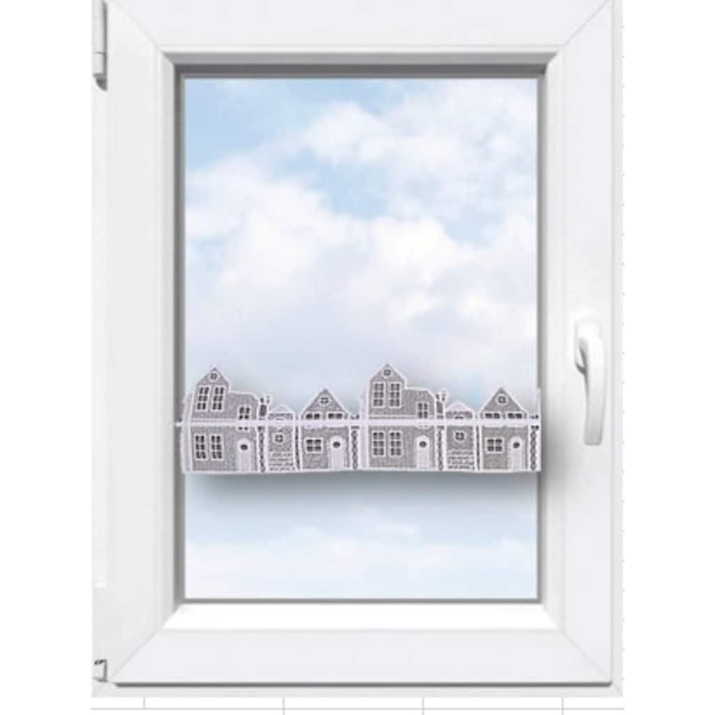 Stickereien Plauen Fensterdekoration »Häuser«
