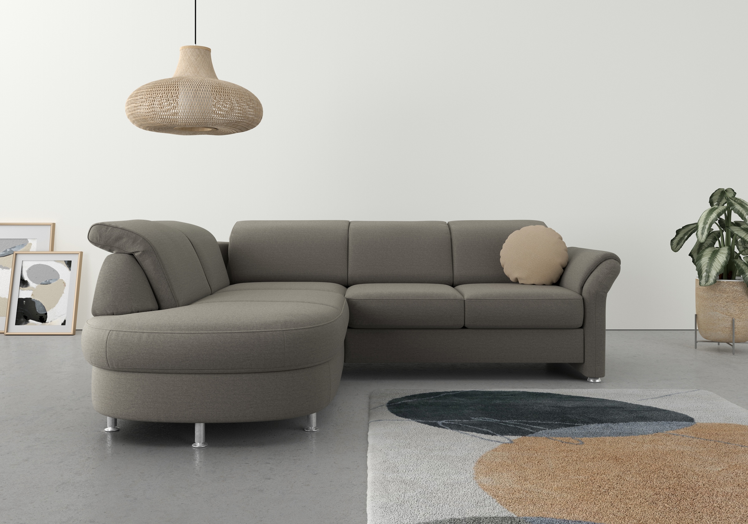 sit&more Ecksofa »Apulia L-Form« wahlweise Bettfunktion, Bettkasten und Kopf- und Armteilverstellung
