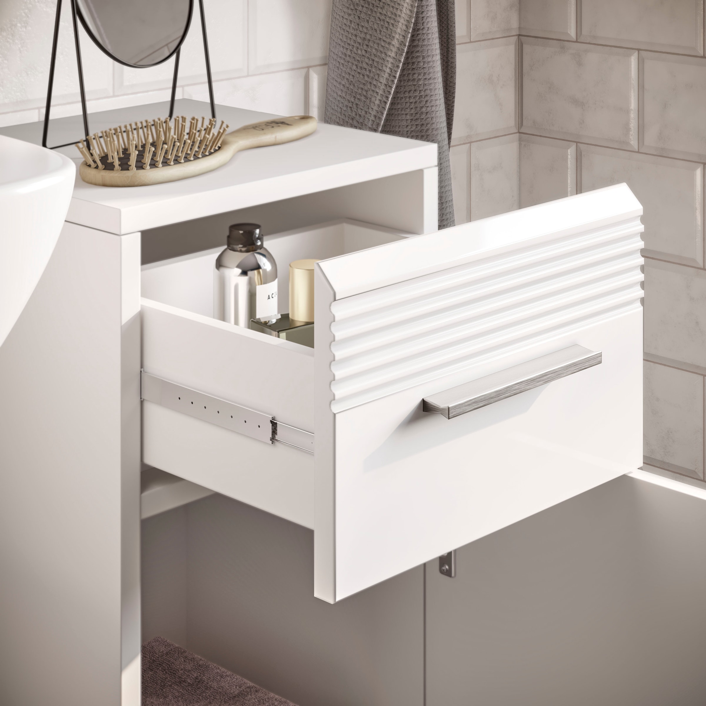 Home affaire Badmöbel-Set »Malmö, 5 teilig, bestehend aus:« Set, 5 Stk. tlg.