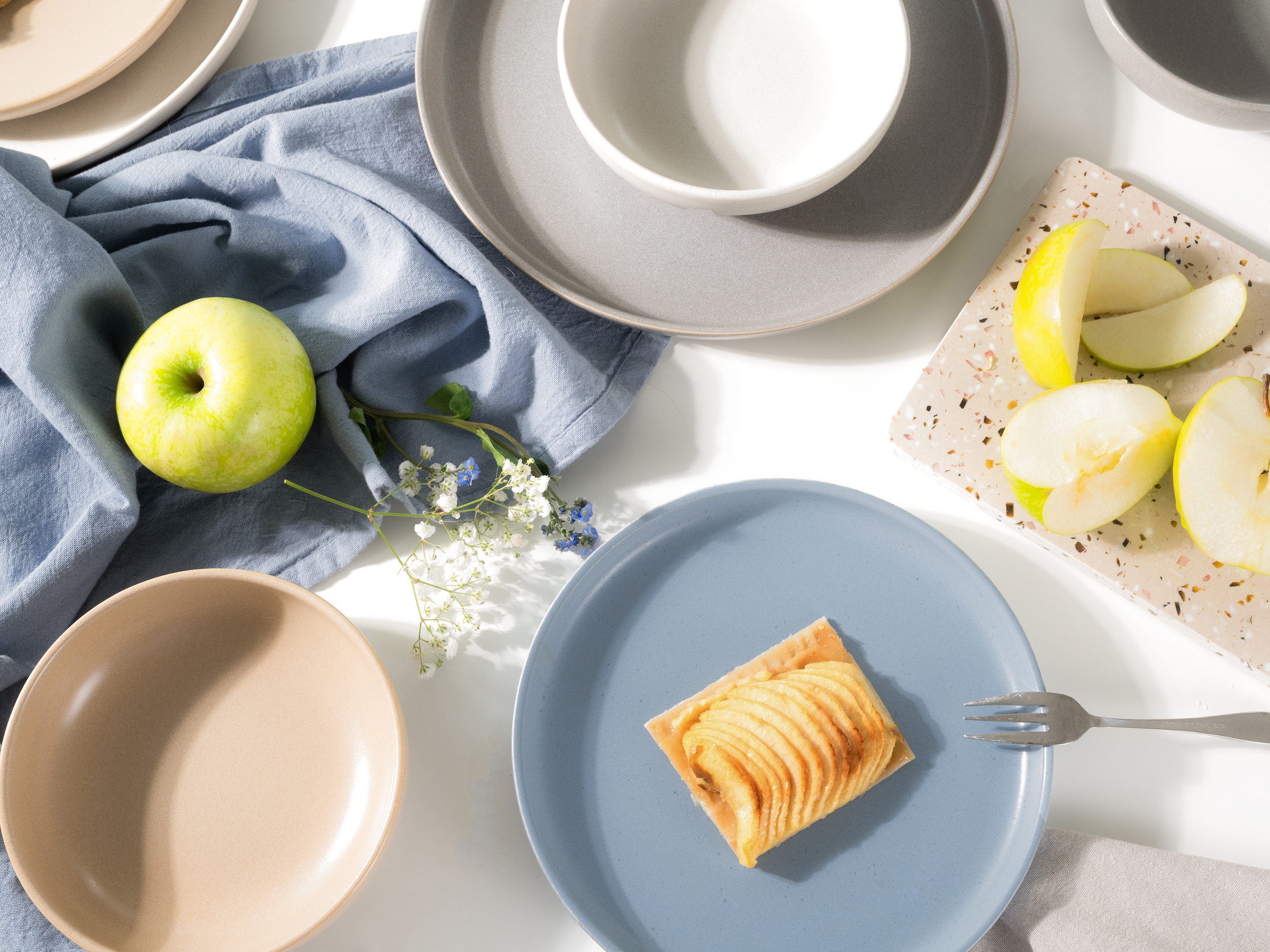 CreaTable Teller-Set »Uno Nordic, Teller Set 12-tlg.« Nordische Ästhetik, Spezialglasur