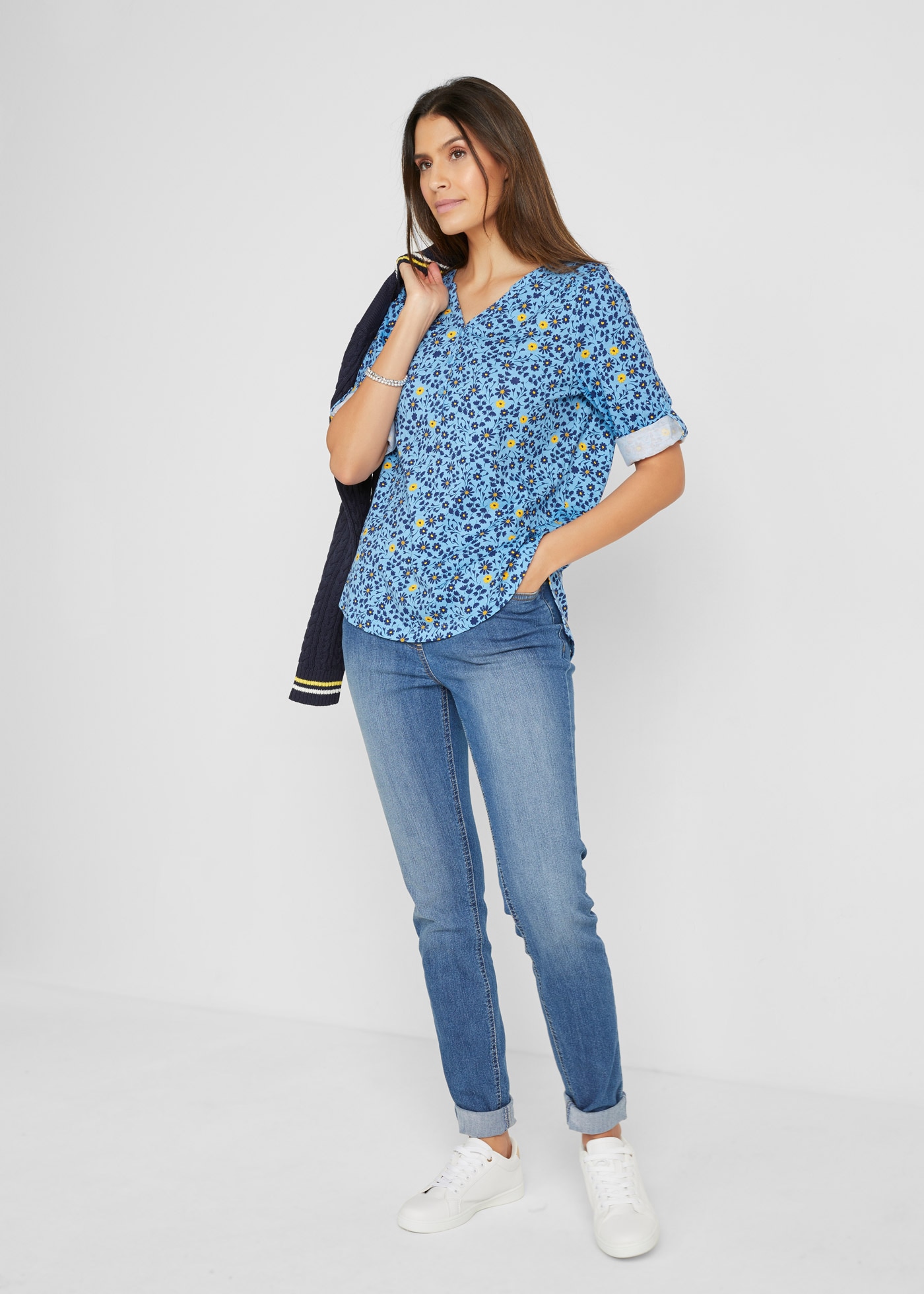 bonprix Jeansjeggings »Jeggings Mid Waist, Bequembund« Slim Fit Passform, Mid Waist Schnitt, mit Bequembund