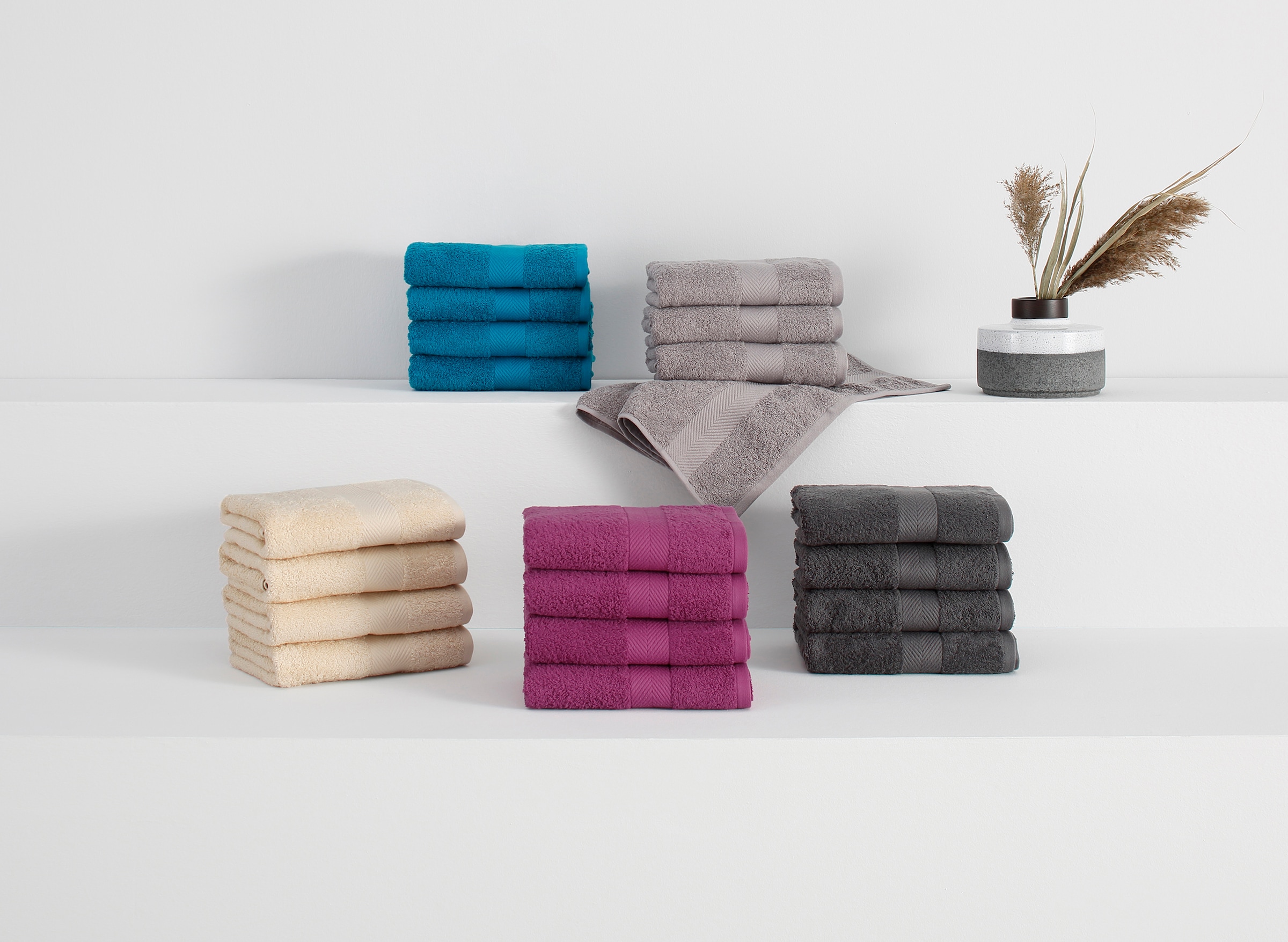 Home affaire Handtücher flauschig, (4 Premium-Qualität aus St.), % online 100 Baumwolle 550g/m², kaufen Handtuchset »Eva«