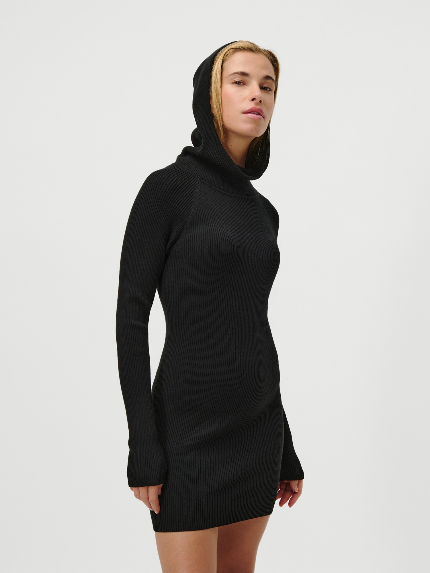 LeGer Strickkleid »Mathilde, LeGer by Lena Gercke« Ohne Taschen mit Kapuze, körpernahe Passform