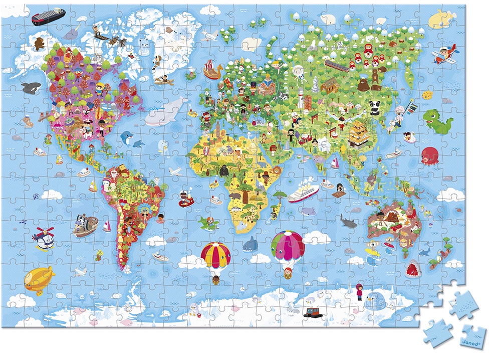 Janod Puzzle »Weltkarte«