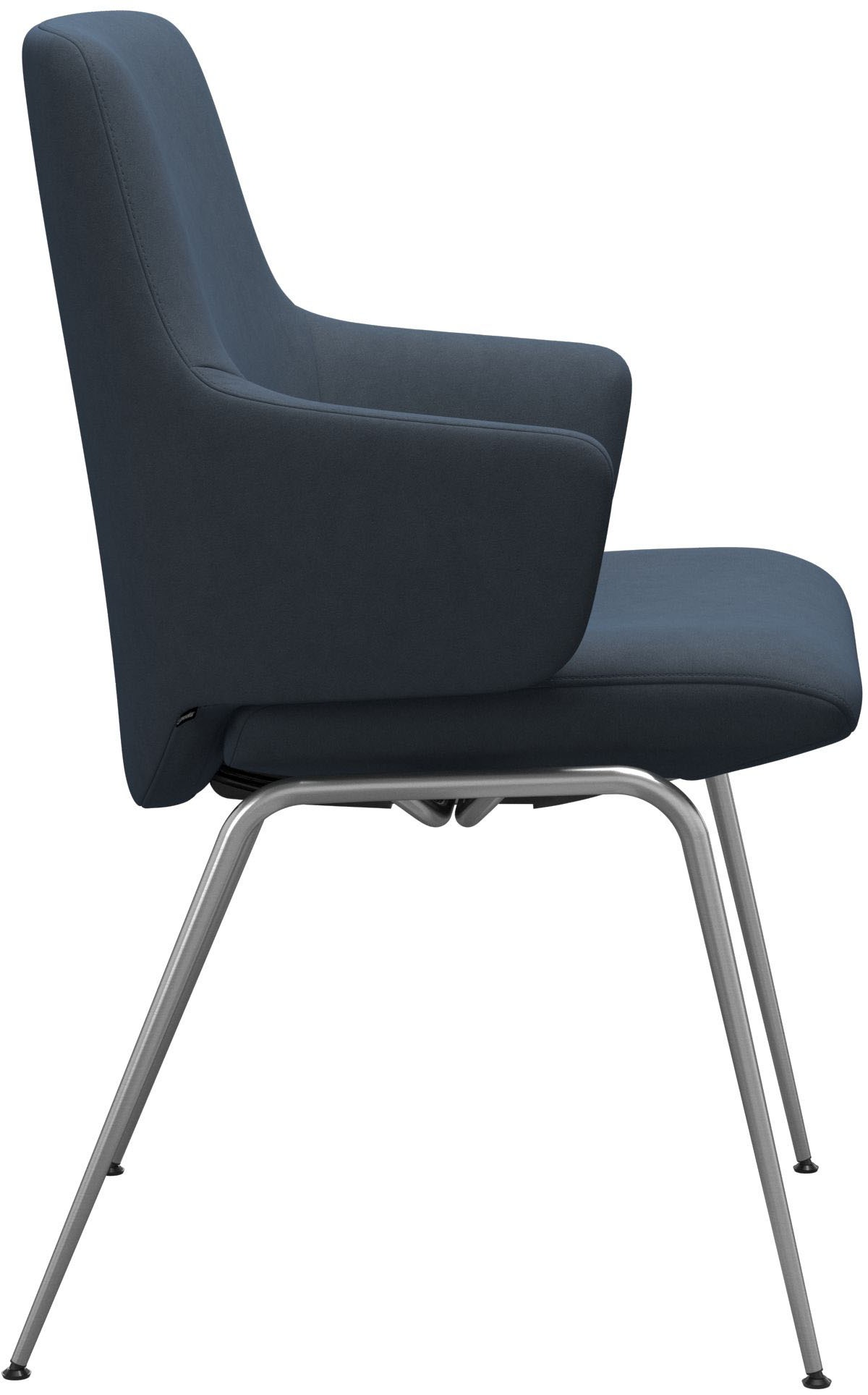 Stressless® Polsterstuhl »Laurel«, Microfaser DINAMICA, Low Back mit Armlehne, Größe L, mit Beinen aus Stahl in Schwarz matt