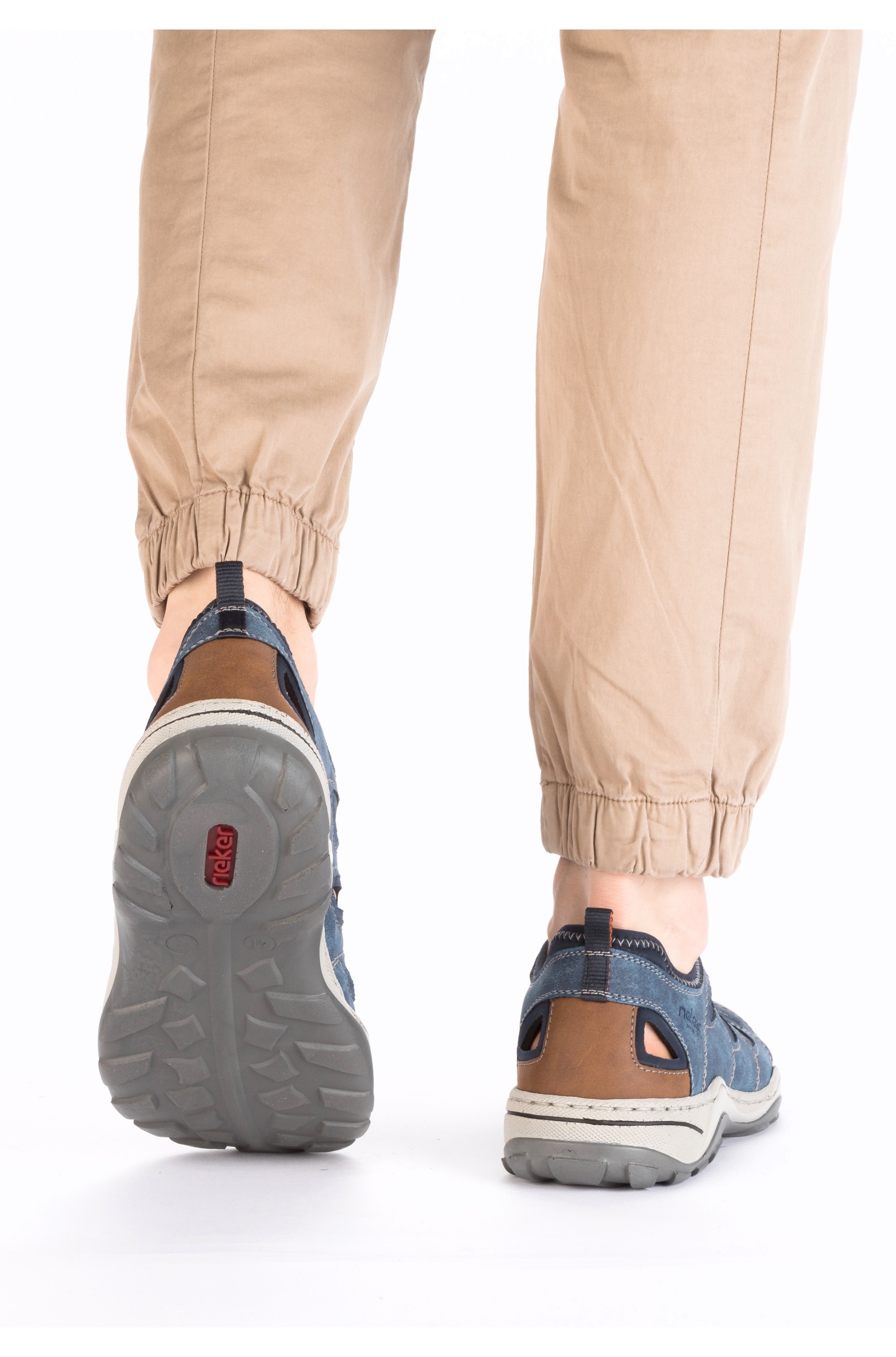Rieker Slipper  Trekking Schuh, Sandale, Sommerschuh mit praktischem Gummizug